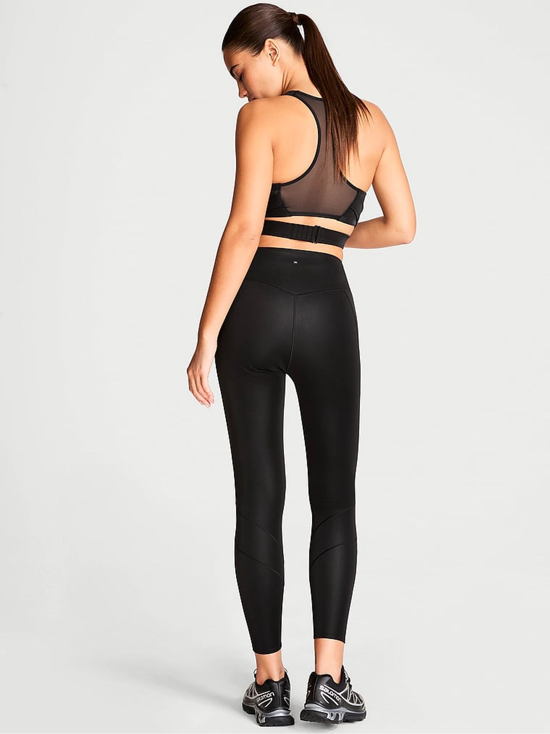 Black Faux Leather Corset Leggings - Image 2 of 3