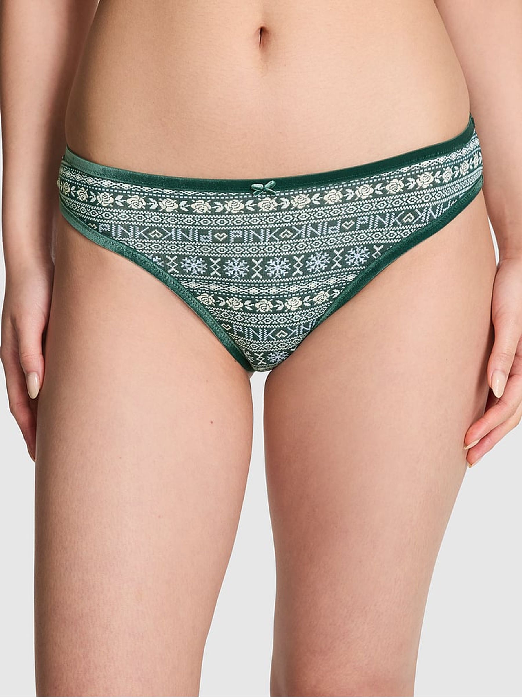 Deep Forest Green Cheeky Cotton Knickers - Image 1 of 3