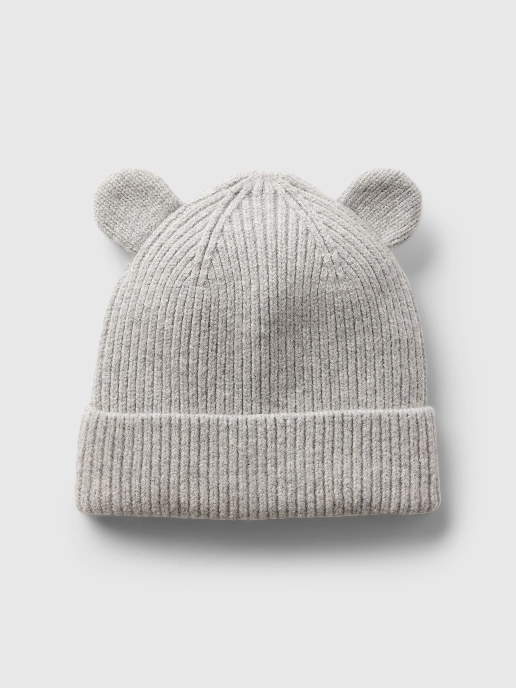 Grey CashSoft Bear Beanie (Newborn-3yrs) - Image 1 of 2
