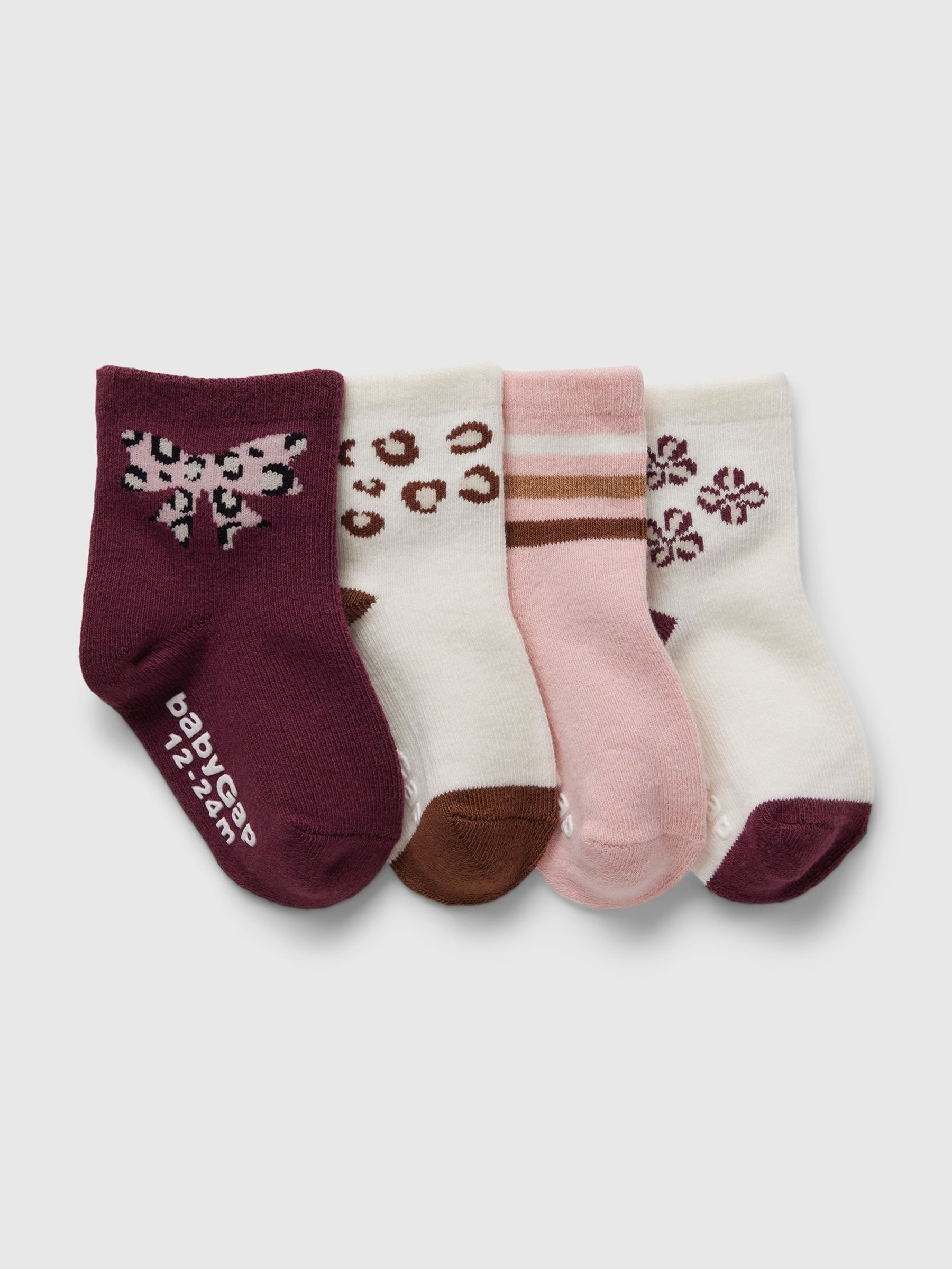 Black 4 Pack Quarter Crew Socks (Newborn-5yrs) - Image 1 of 1
