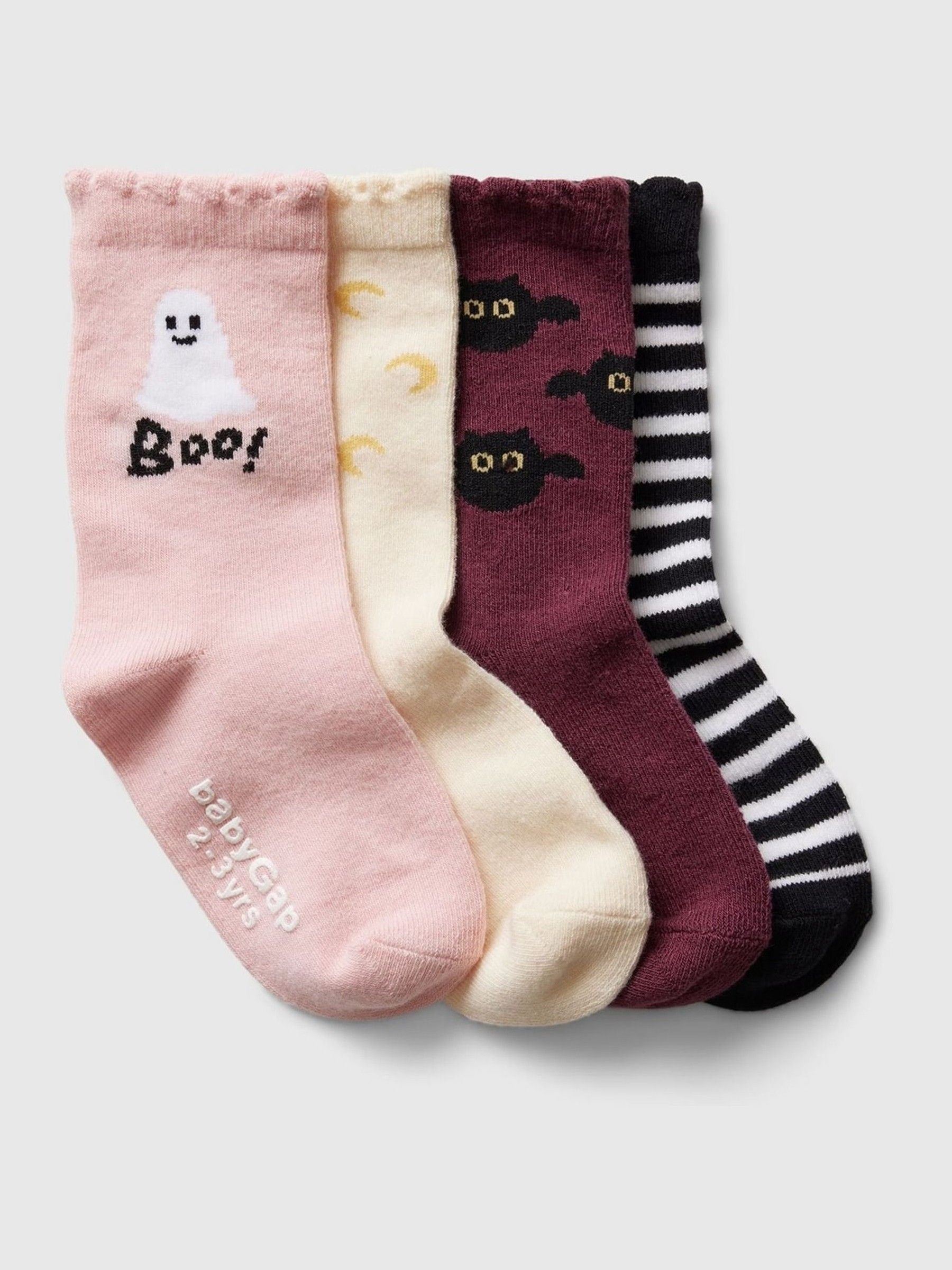 Multi Halloween Ruffle Crew Socks 4 Pack (Newborn-5yrs) - Image 1 of 1