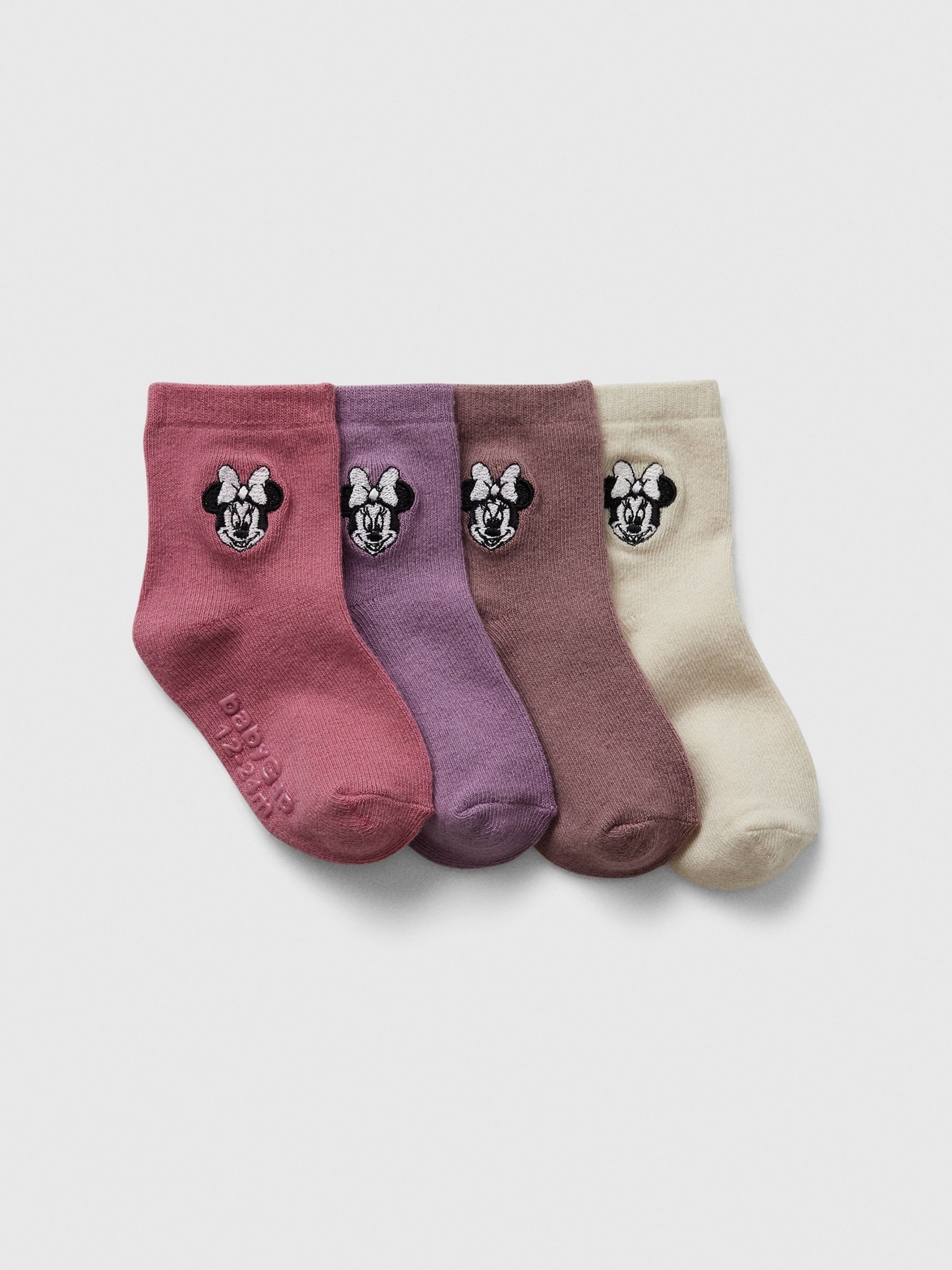 Pink Disney Minnie Mouse Ankle Socks 4-Pack (Newborn-5yrs) - Image 1 of 1