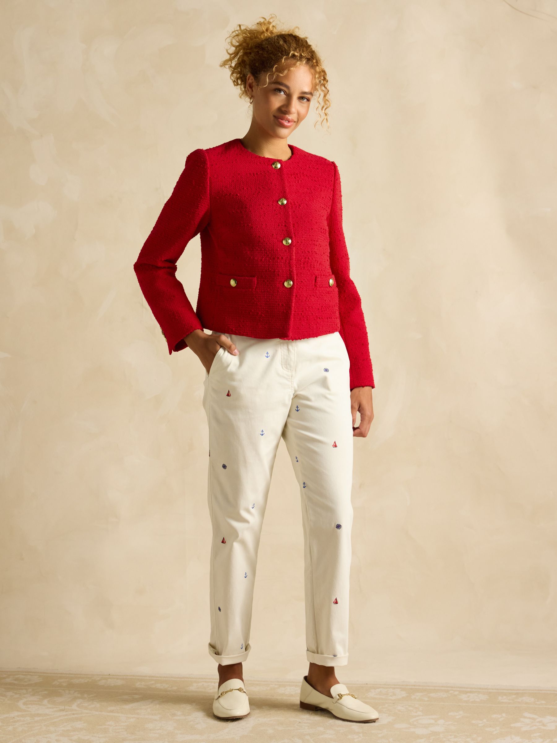 Hampstead Red Boucle Jacket - Image 3 of 6