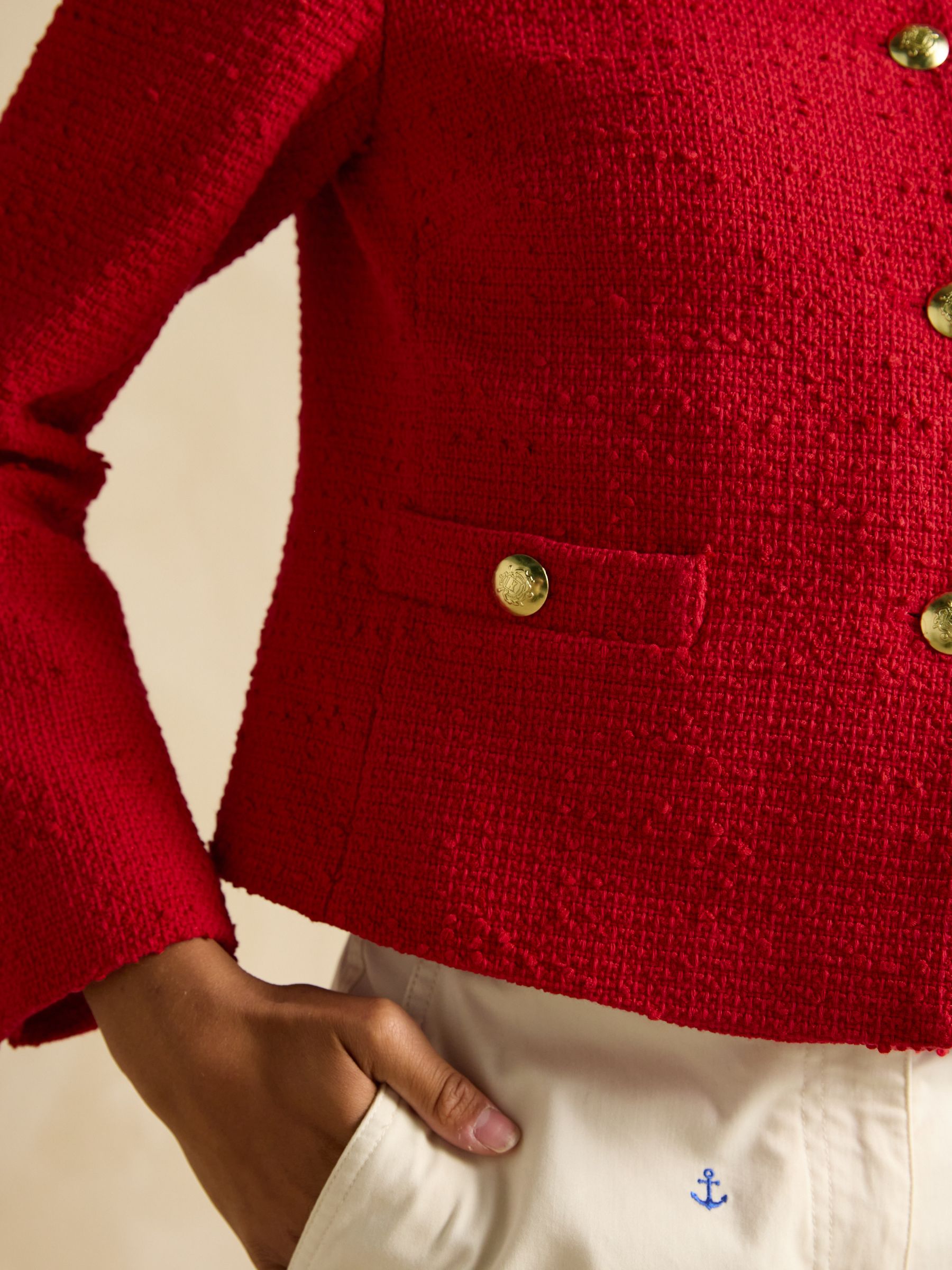 Hampstead Red Boucle Jacket - Image 5 of 6