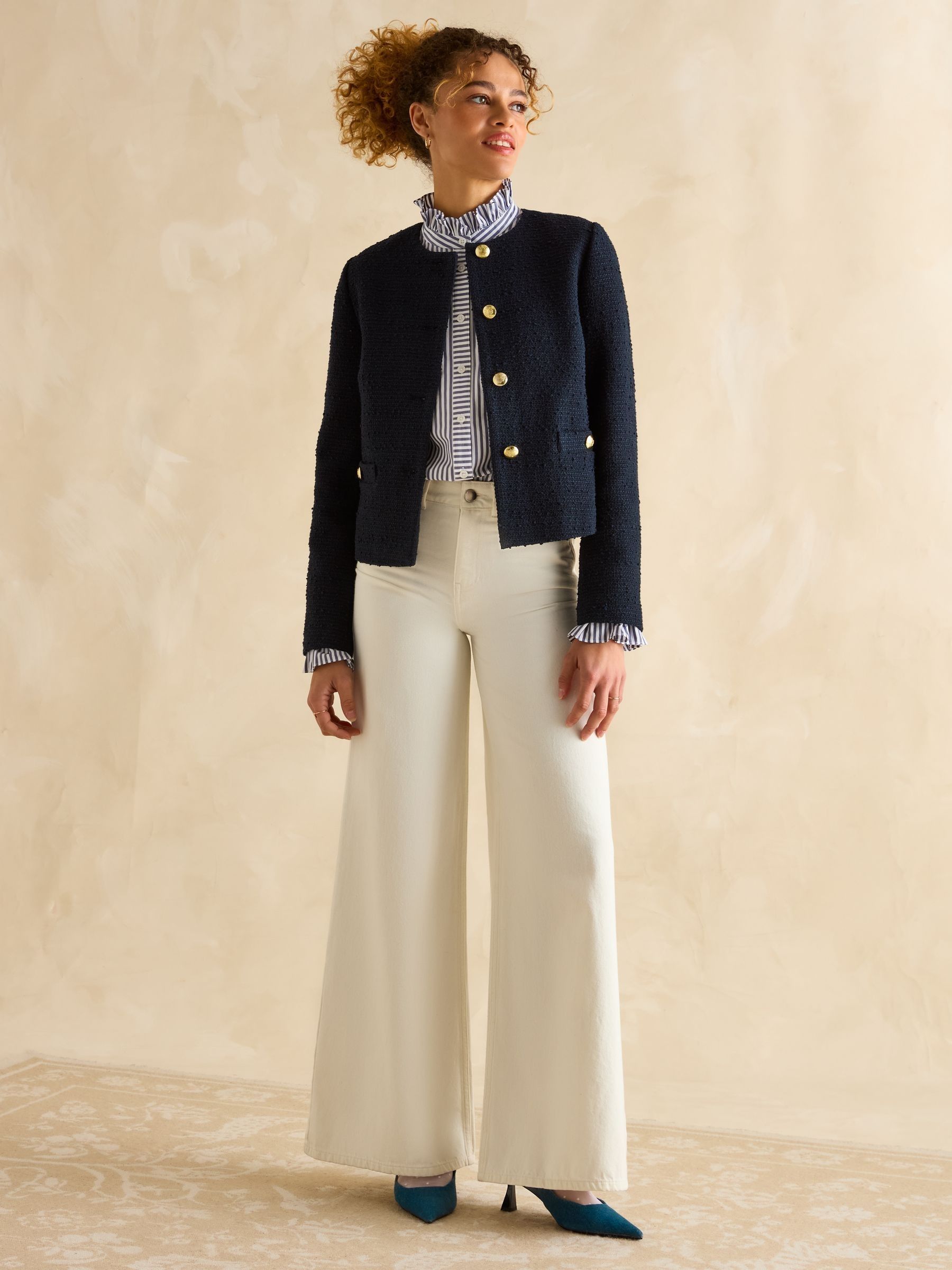 Hampstead Navy Boucle Jacket - Image 3 of 9