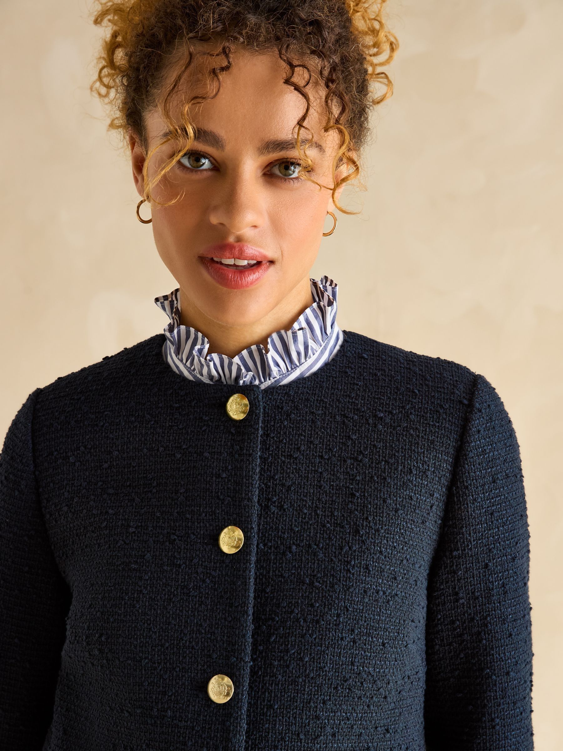 Hampstead Navy Boucle Jacket - Image 4 of 9