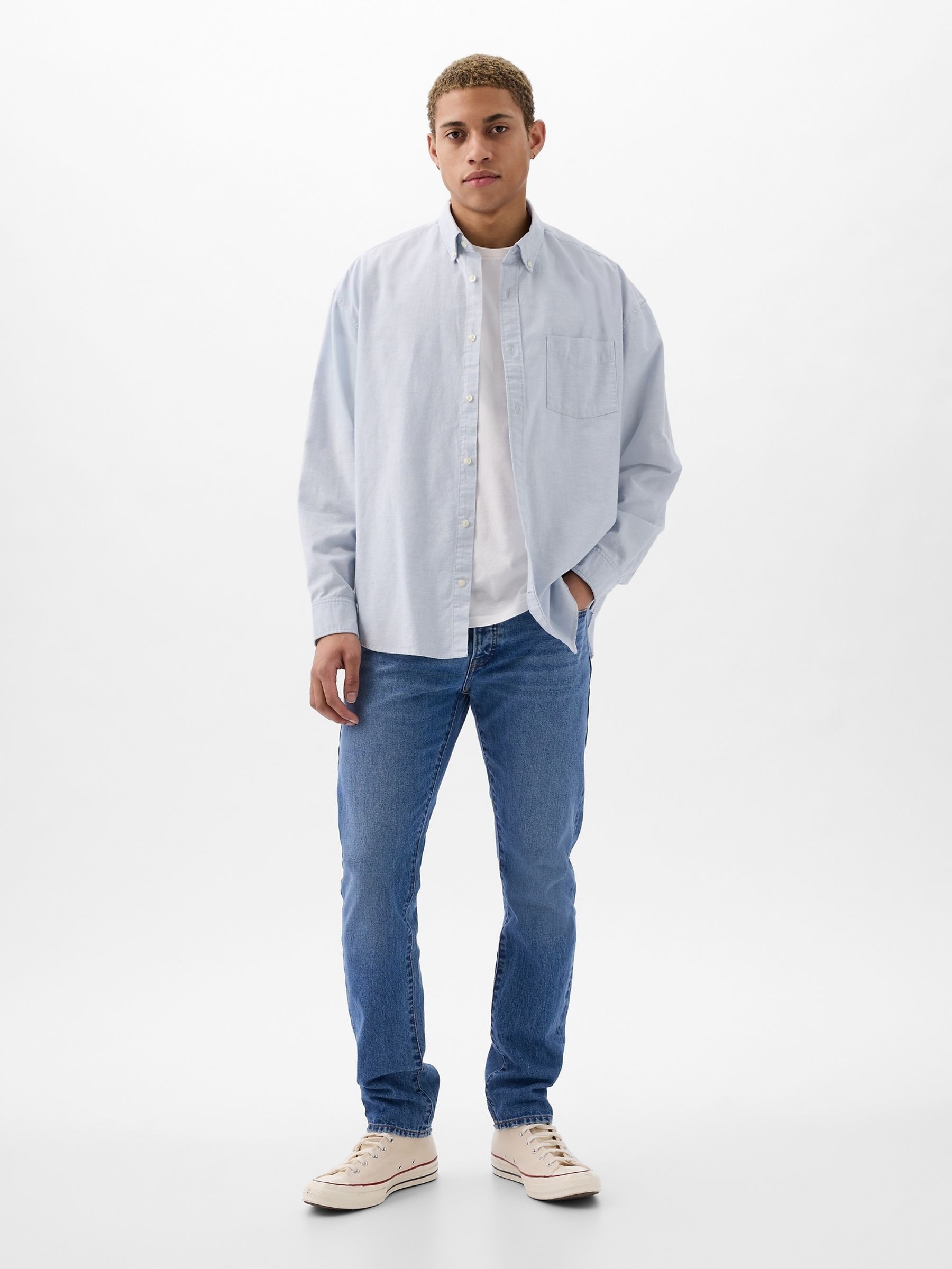 Blue Slim Fit Selvedge Jeans - Image 1 of 5