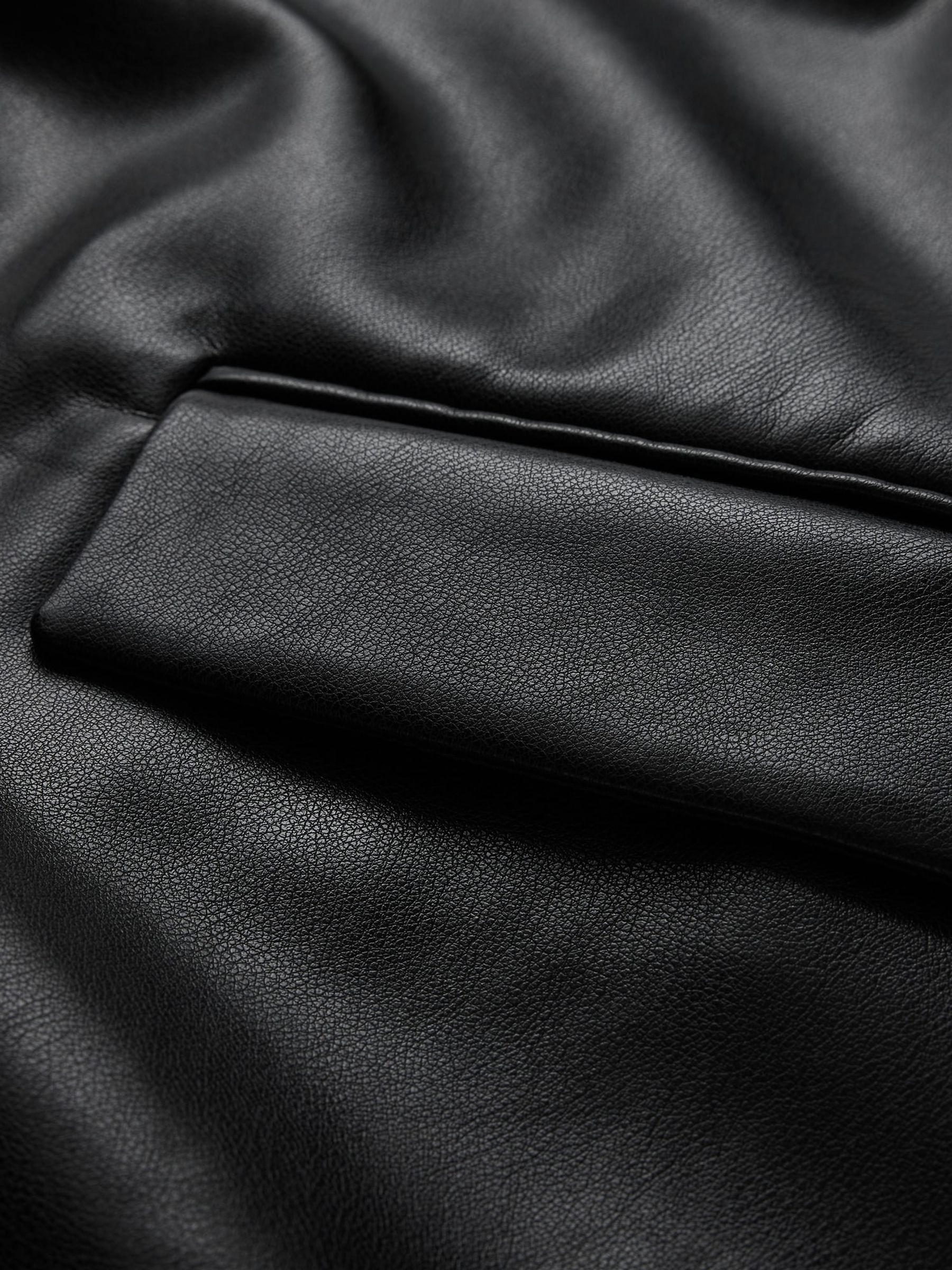 Black Faux Leather Mini Shift Dress - Image 5 of 5