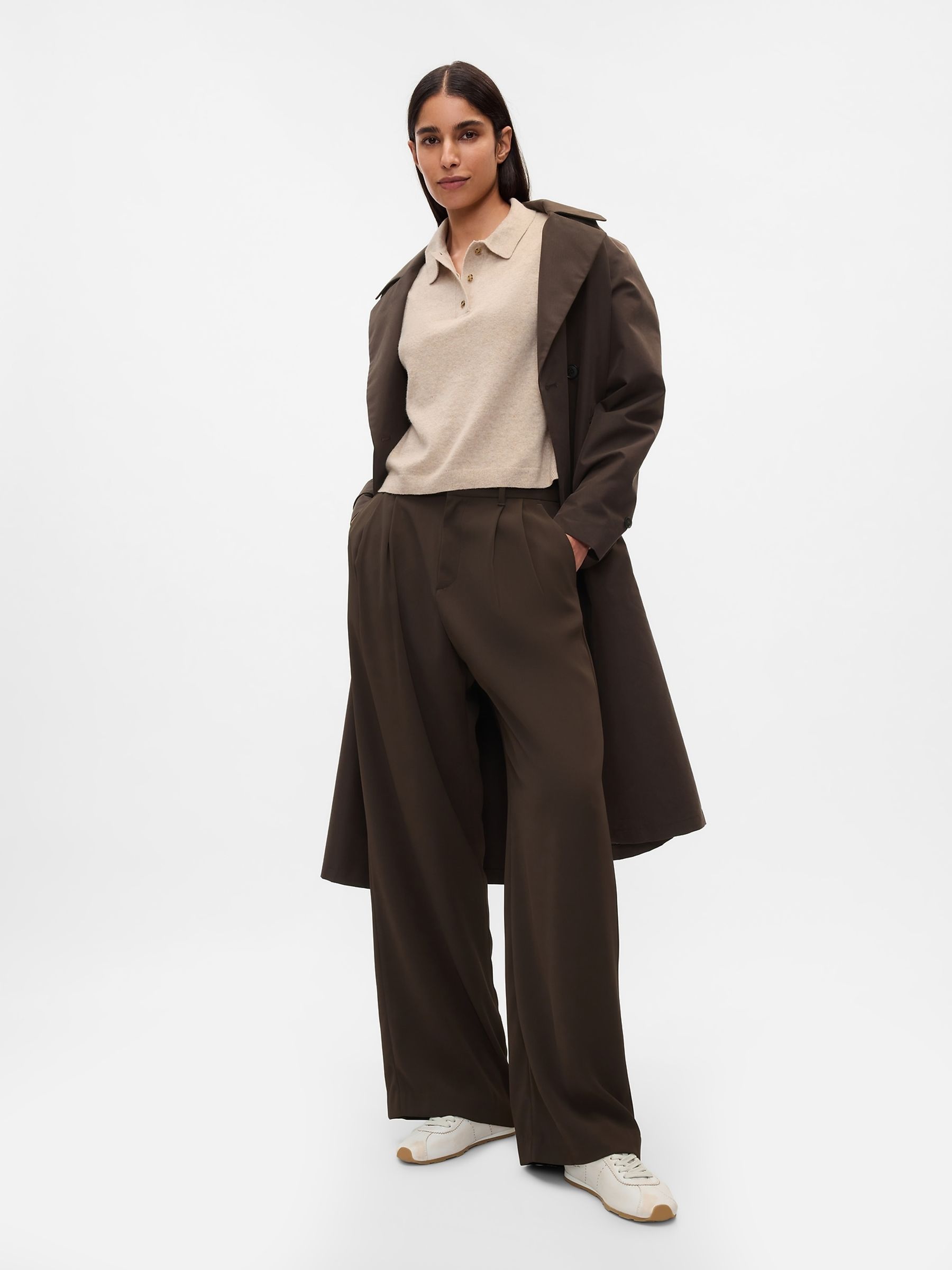 Beige CashSoft Polo Jumper - Image 3 of 4