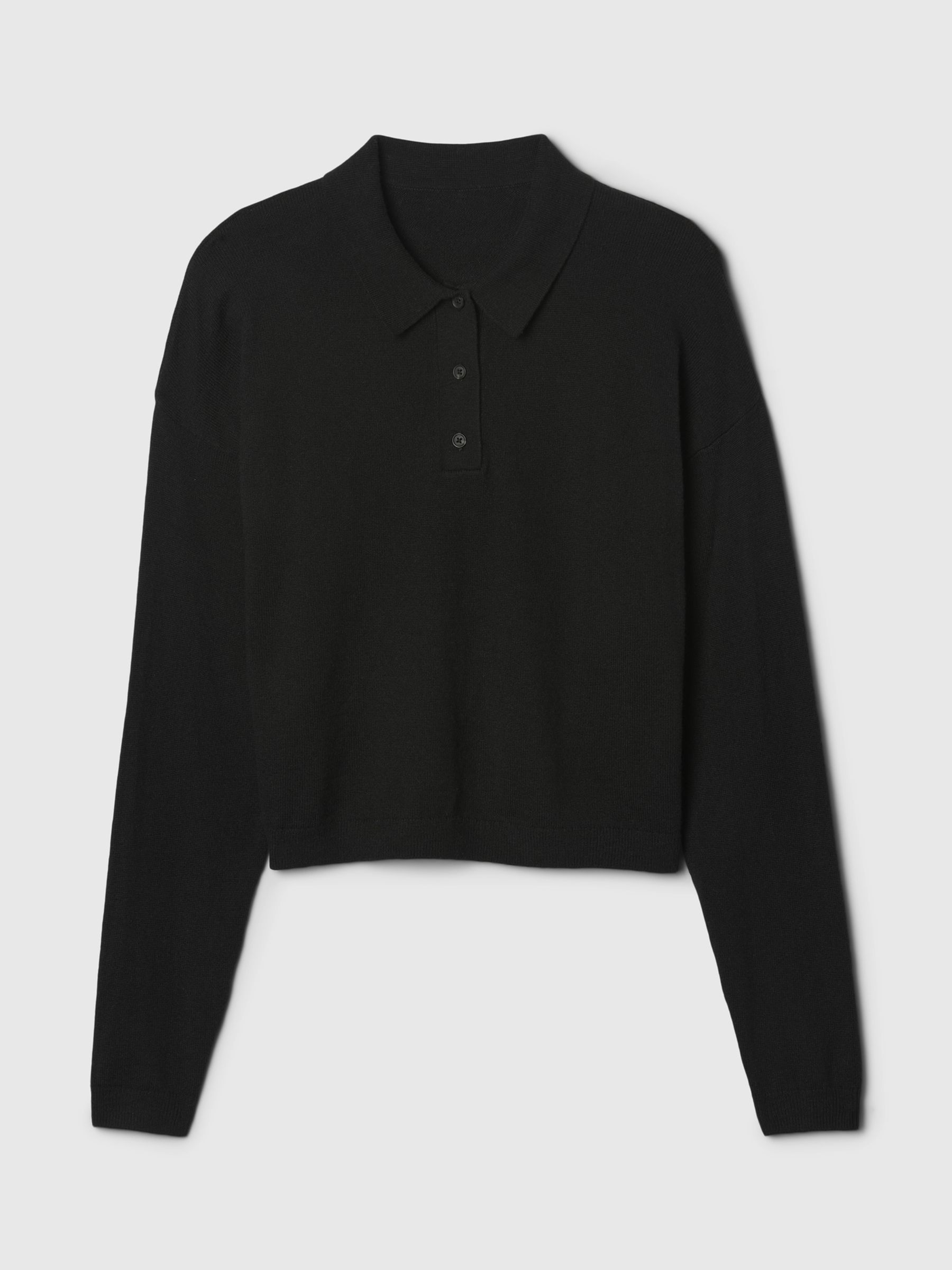 Black CashSoft Polo Jumper - Image 4 of 4