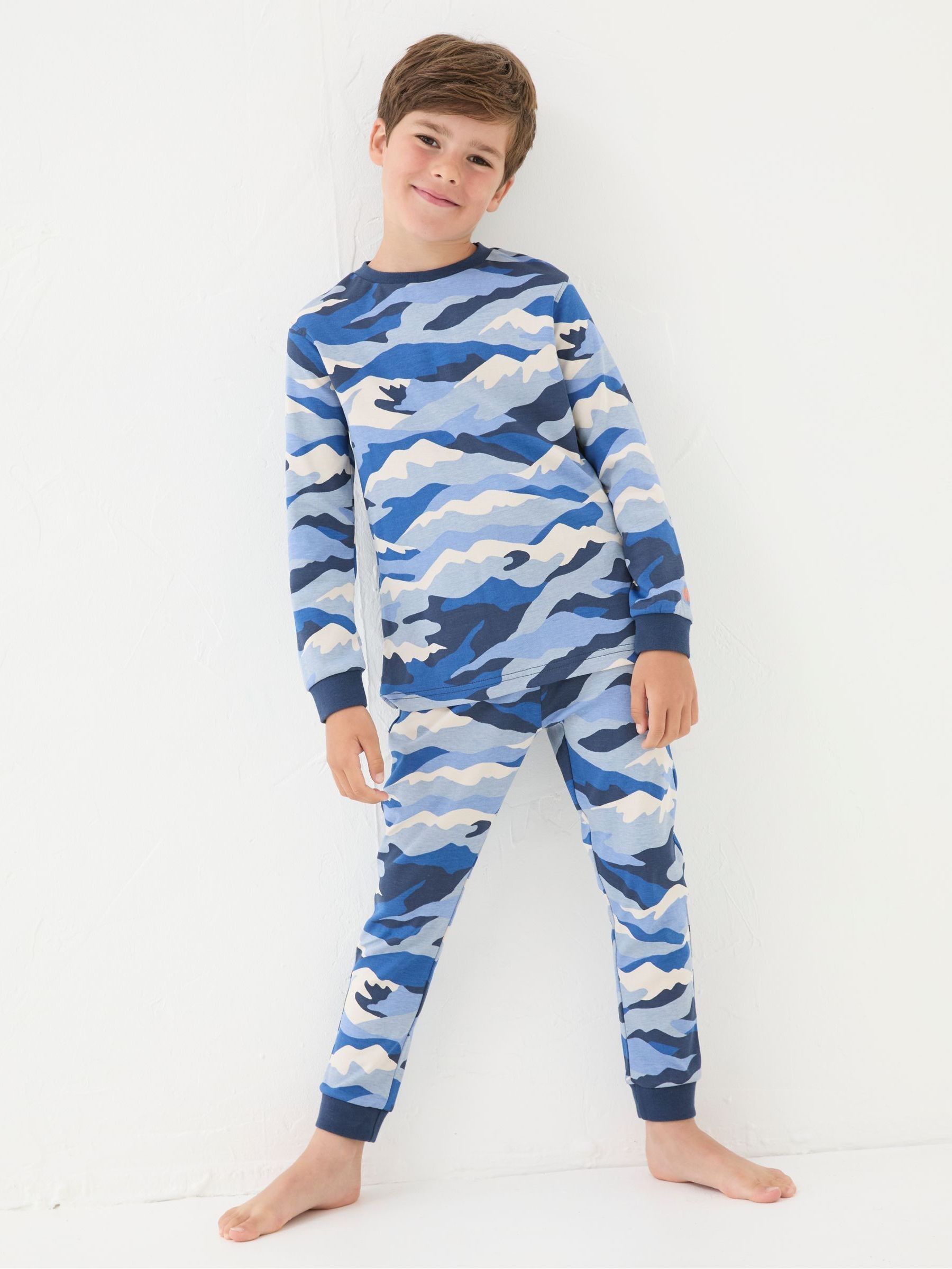Camo Print PJ Set Navy Camo Print 100% Cotton Pyjama Set - Image 2 of 5