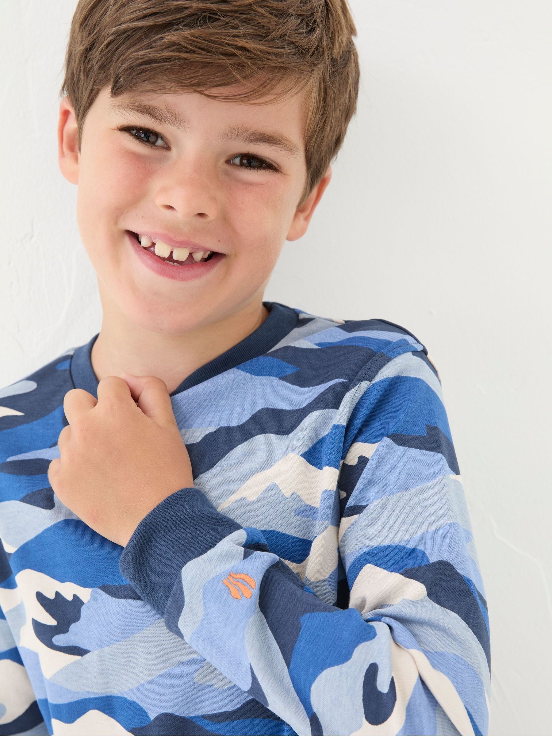 Camo Print PJ Set Navy Camo Print 100% Cotton Pyjama Set - Image 4 of 5