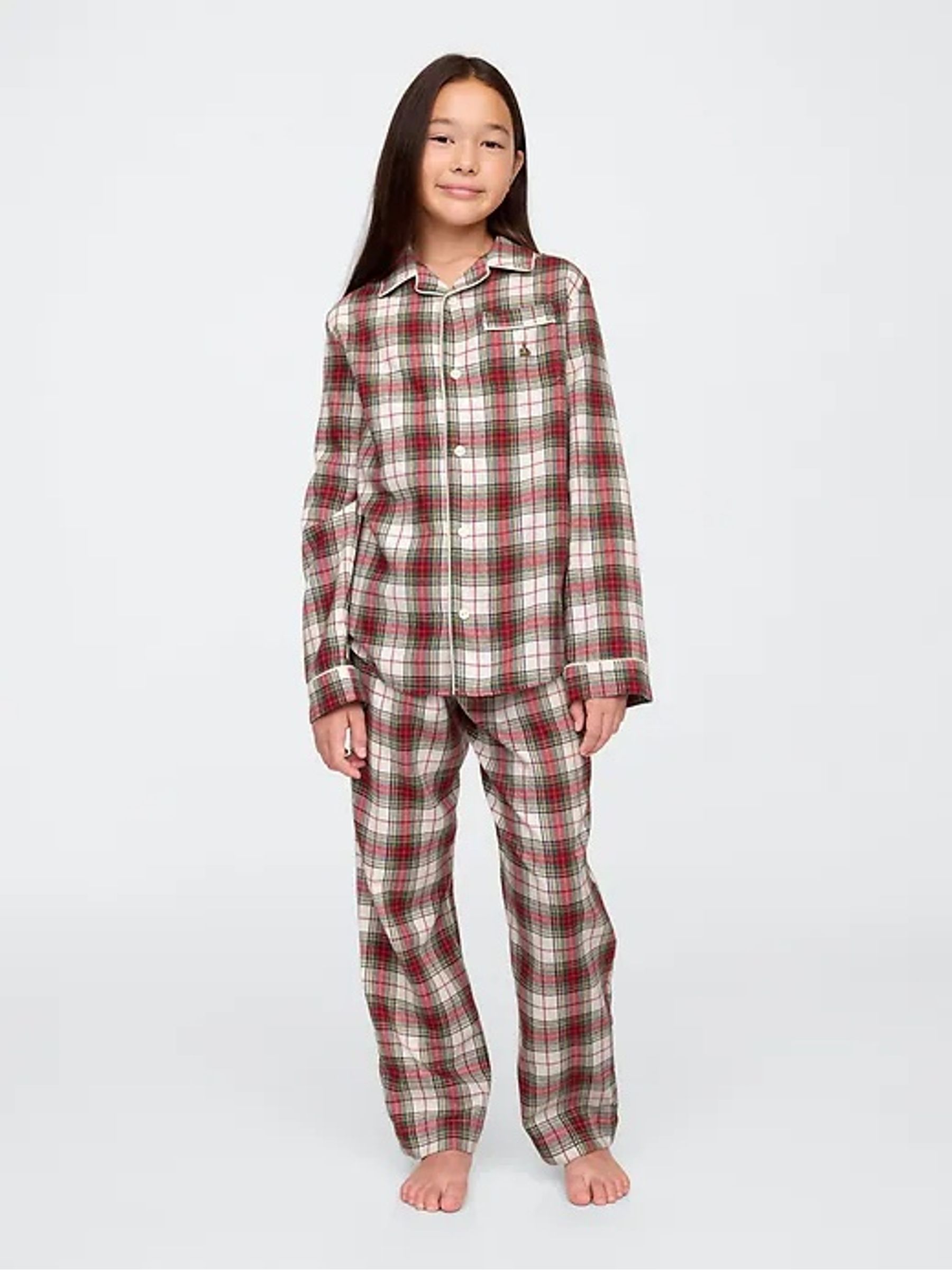 Red Long Sleeve Flannel Pyjama Set (4-13yrs) - Image 3 of 8