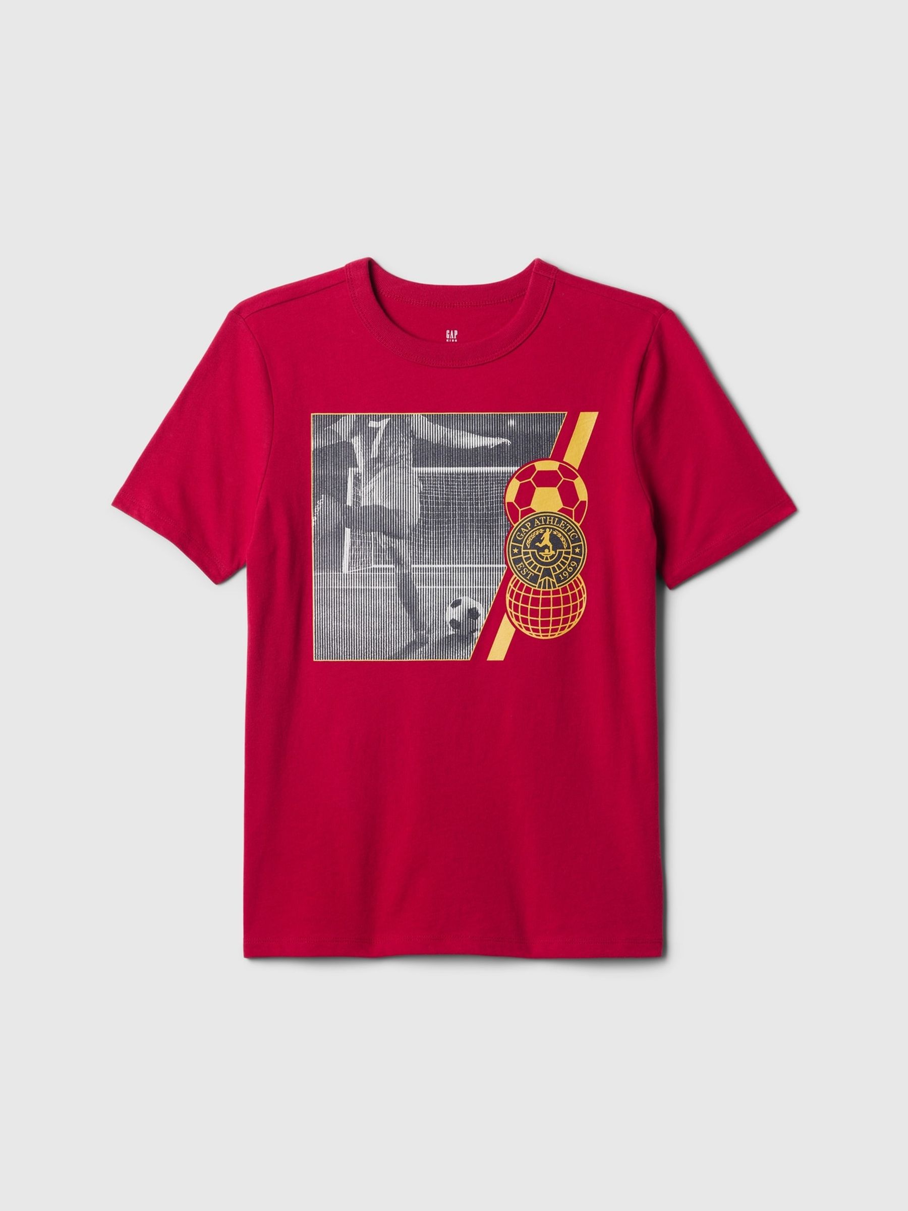 Red Football Short Sleeve Graphic T-Shirt (4-13yrs) - Image 1 of 2