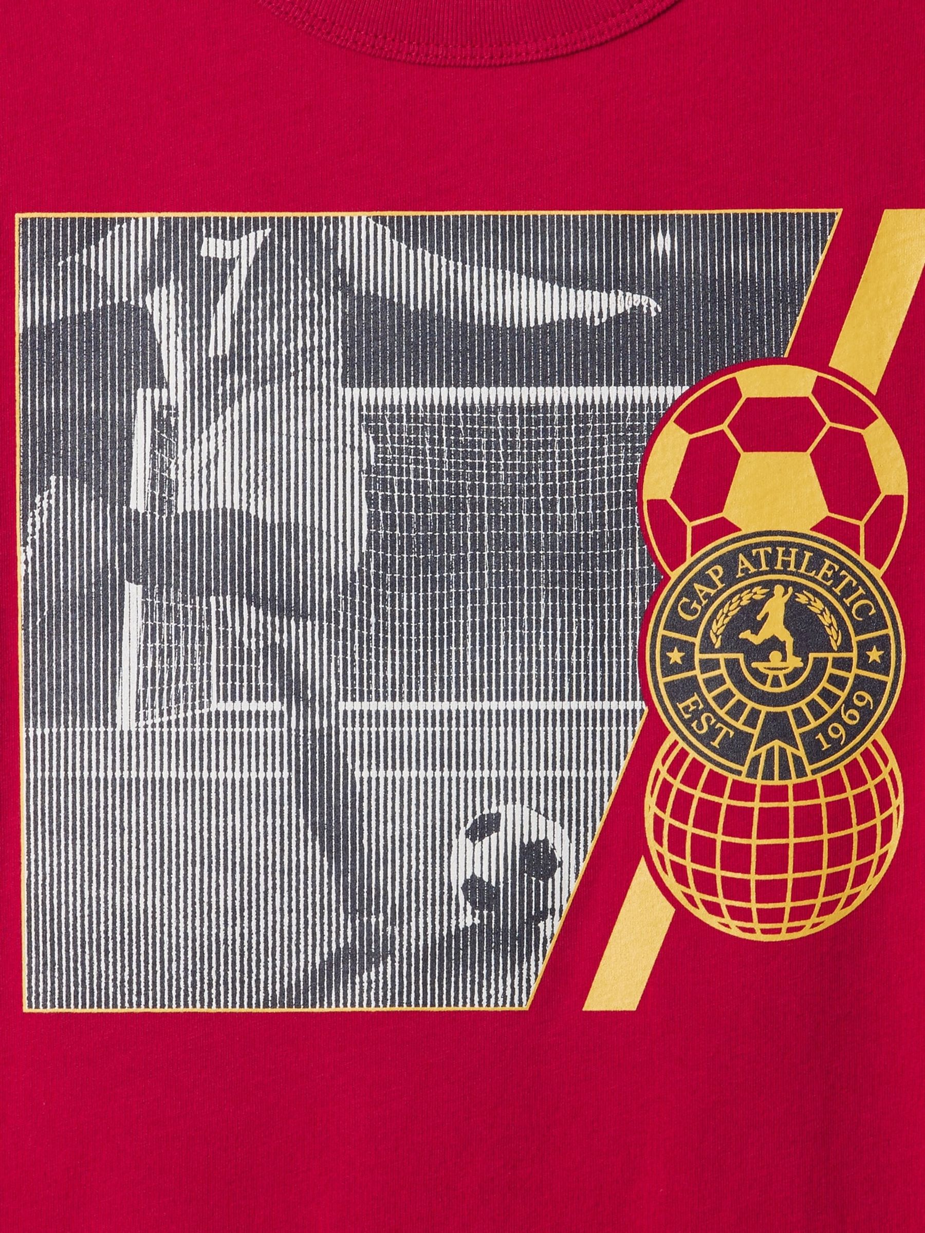 Red Football Short Sleeve Graphic T-Shirt (4-13yrs) - Image 2 of 2