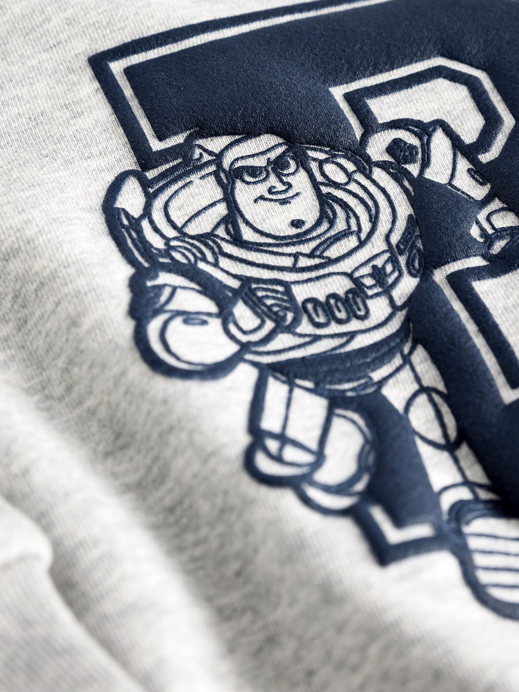 Grey Buzz Lightyear Disney Toy Story Varisty Logo Sweatshirt (6mths-5yrs) - Image 3 of 4