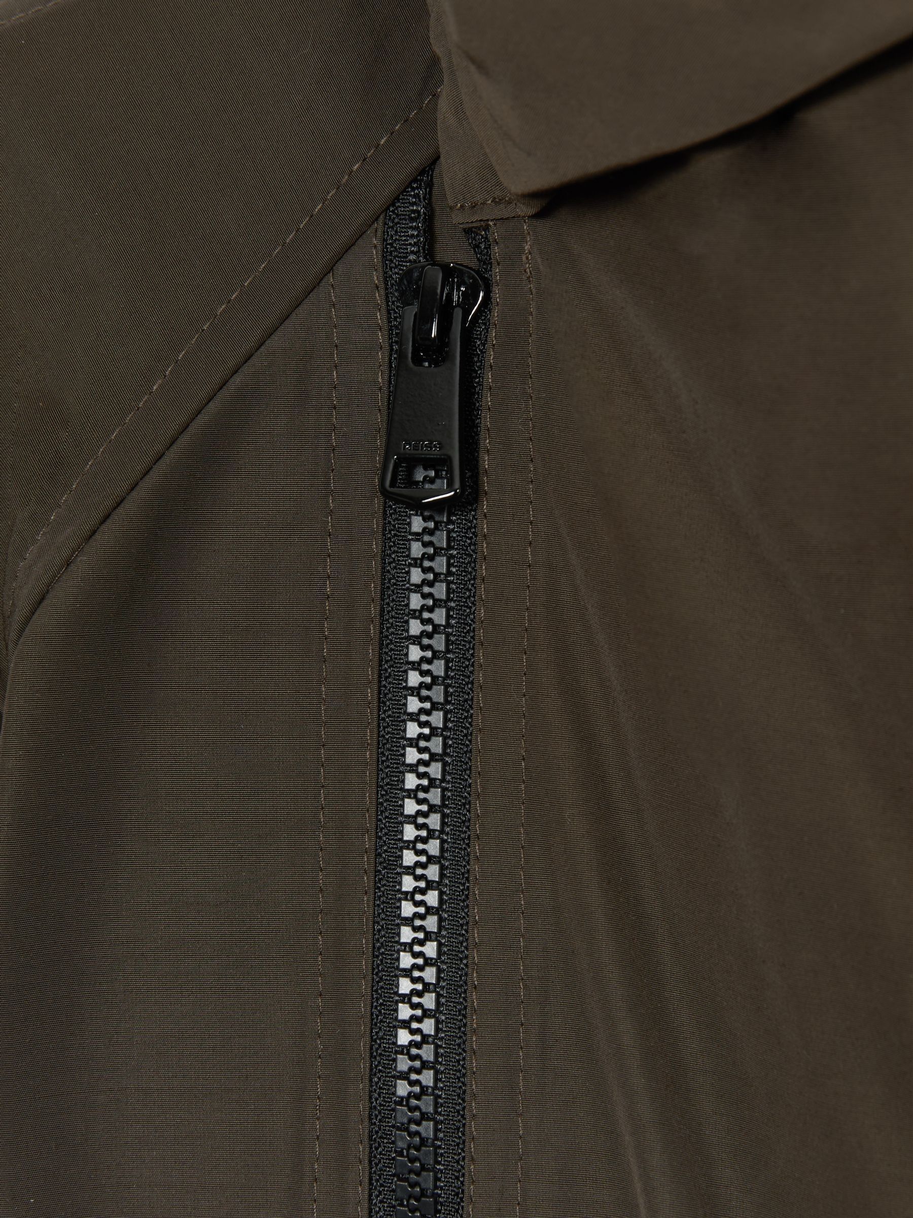 Atelier Zipped-Shell Coat in Khaki - Image 7 of 7