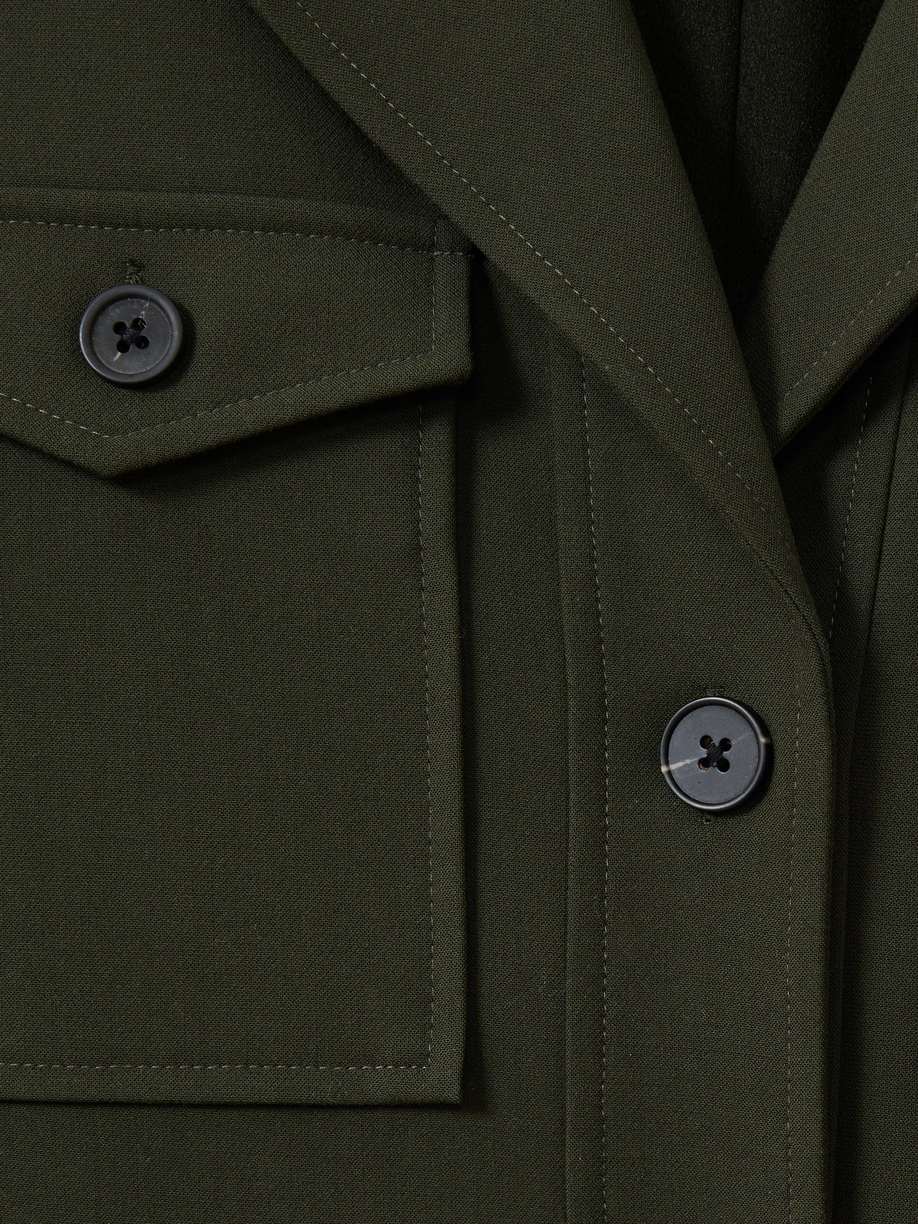 Belted Utility Jumpsuit in Dark Green - Image 5 of 5