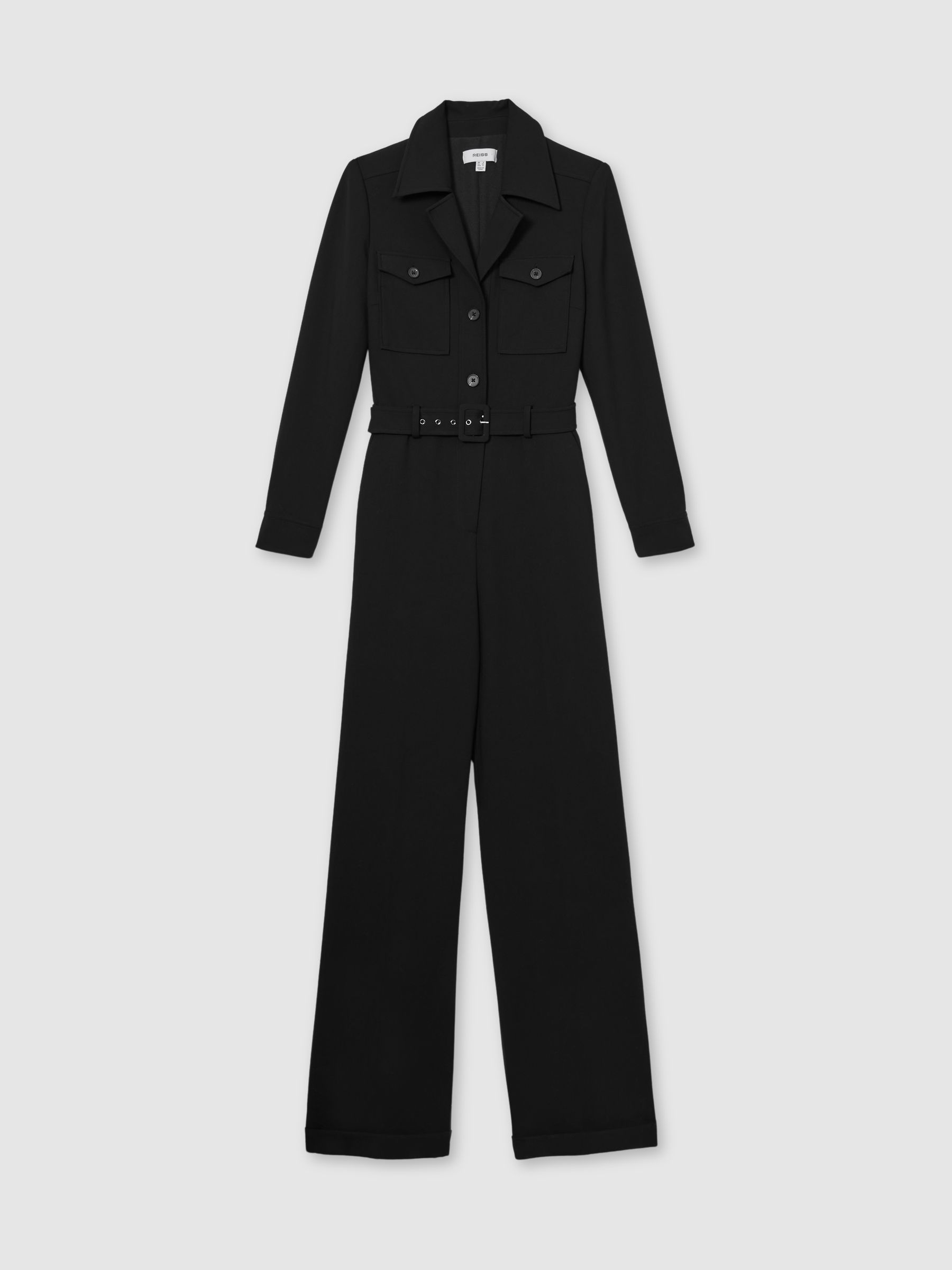 送料無料 いくらから Reiss Belted Utility Jumpsuit in Black | REISS 犬服・アクセサリー