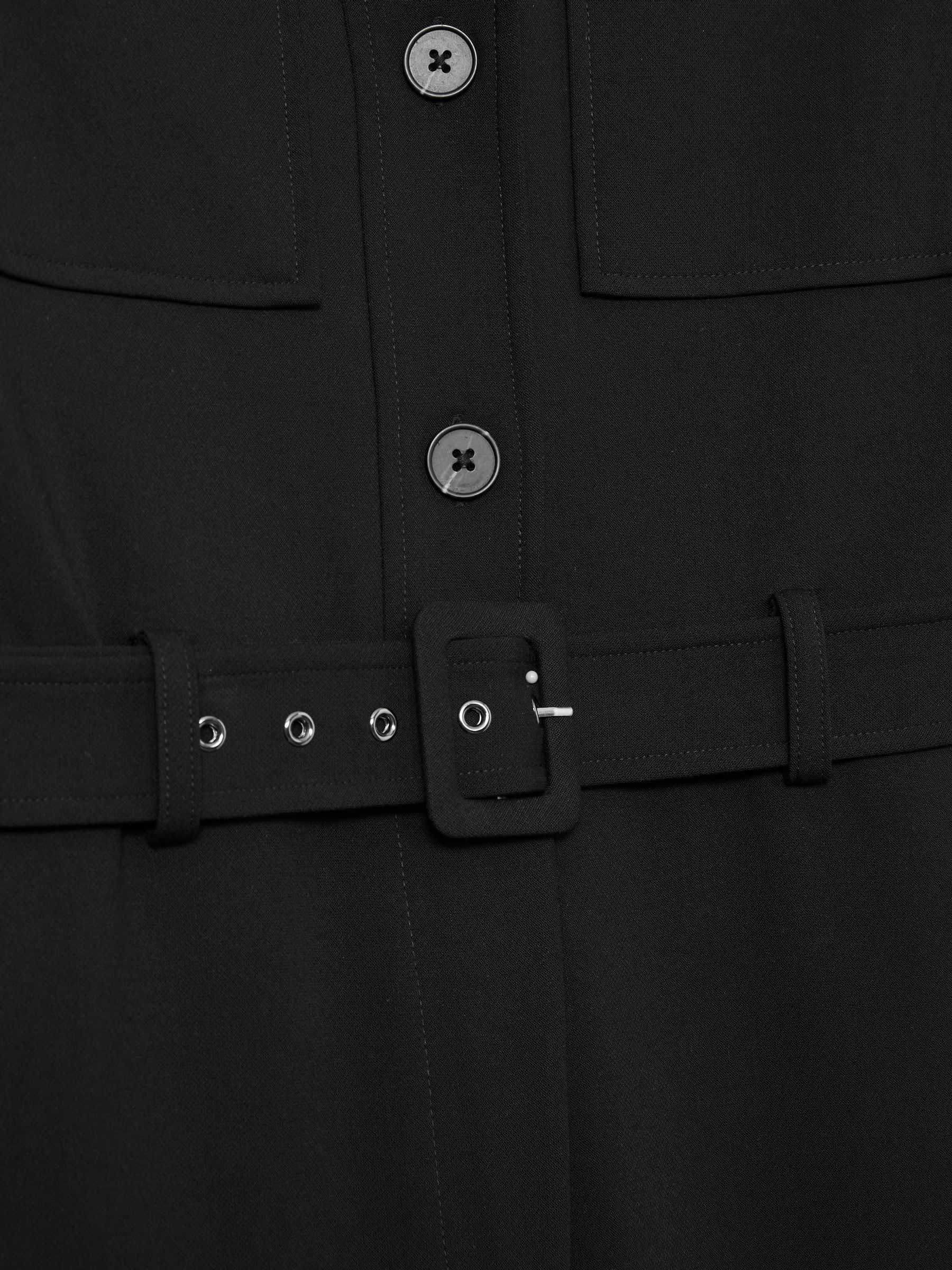 Belted Utility Jumpsuit in Black - Image 6 of 6