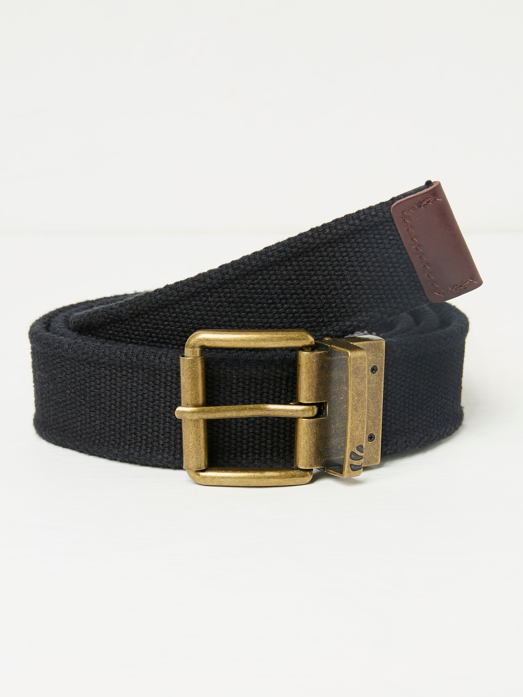 Washed Black Reversible Webbing Belt - Image 2 of 3