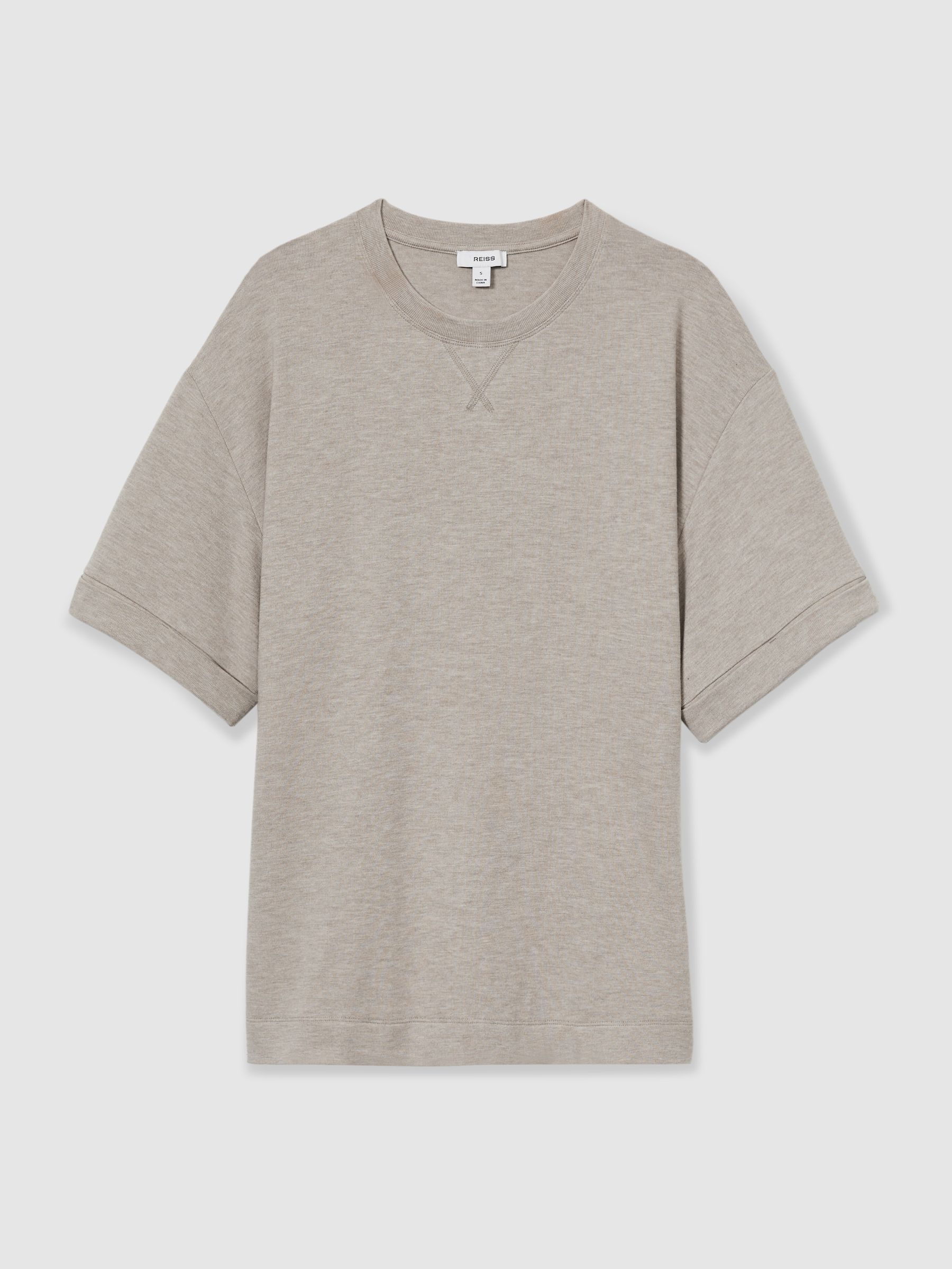 Thermal Jersey Relaxed T-Shirt in Fawn - Image 2 of 6