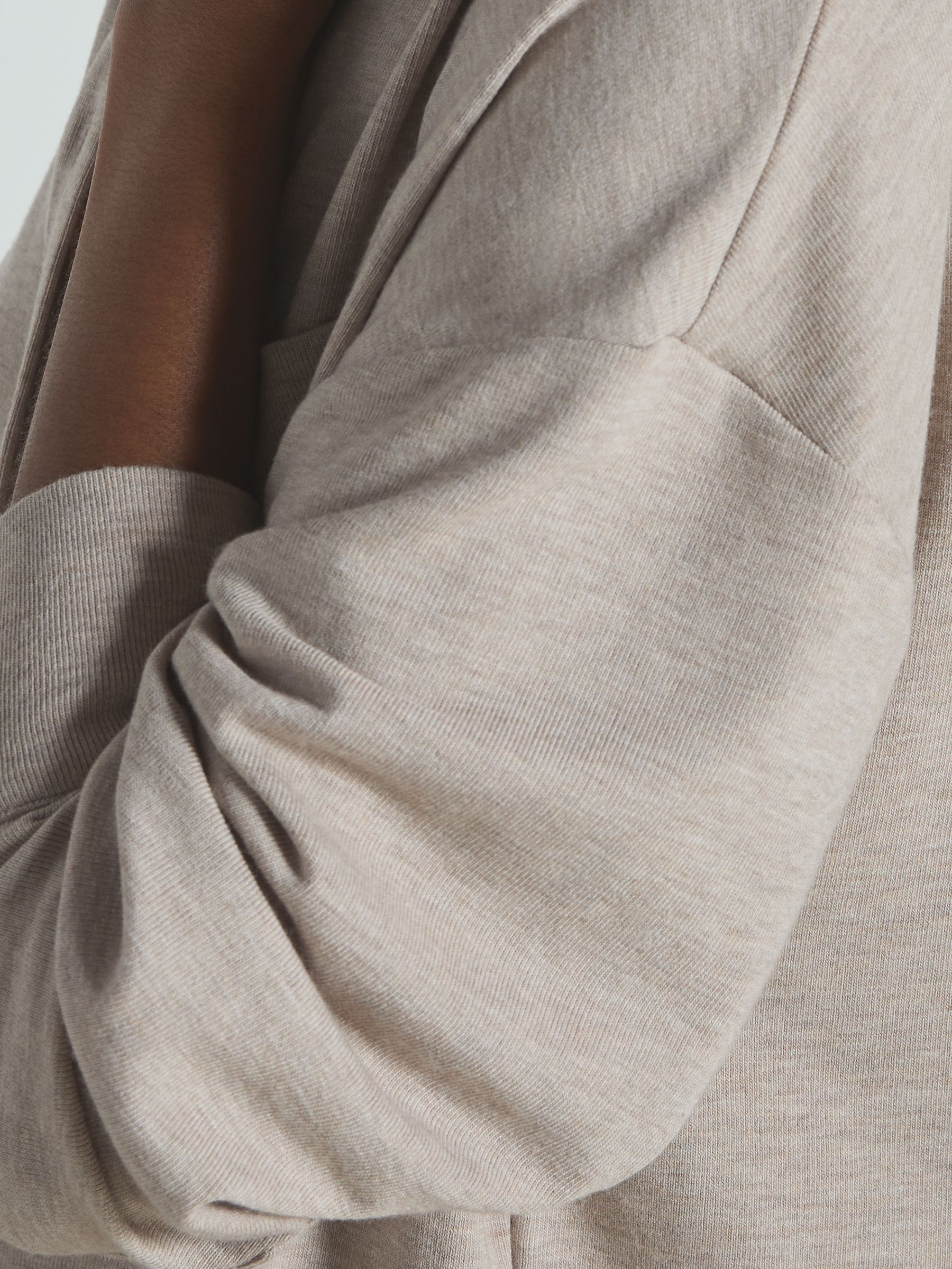 Thermal Jersey Grandad-Collar Shirt in Fawn - Image 4 of 5
