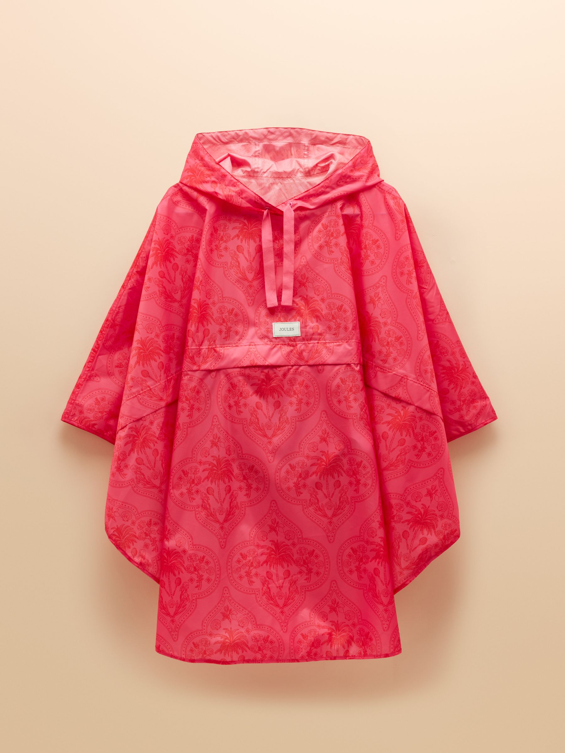 Elstow Pink Packable Poncho with Hood - Image 8 of 9