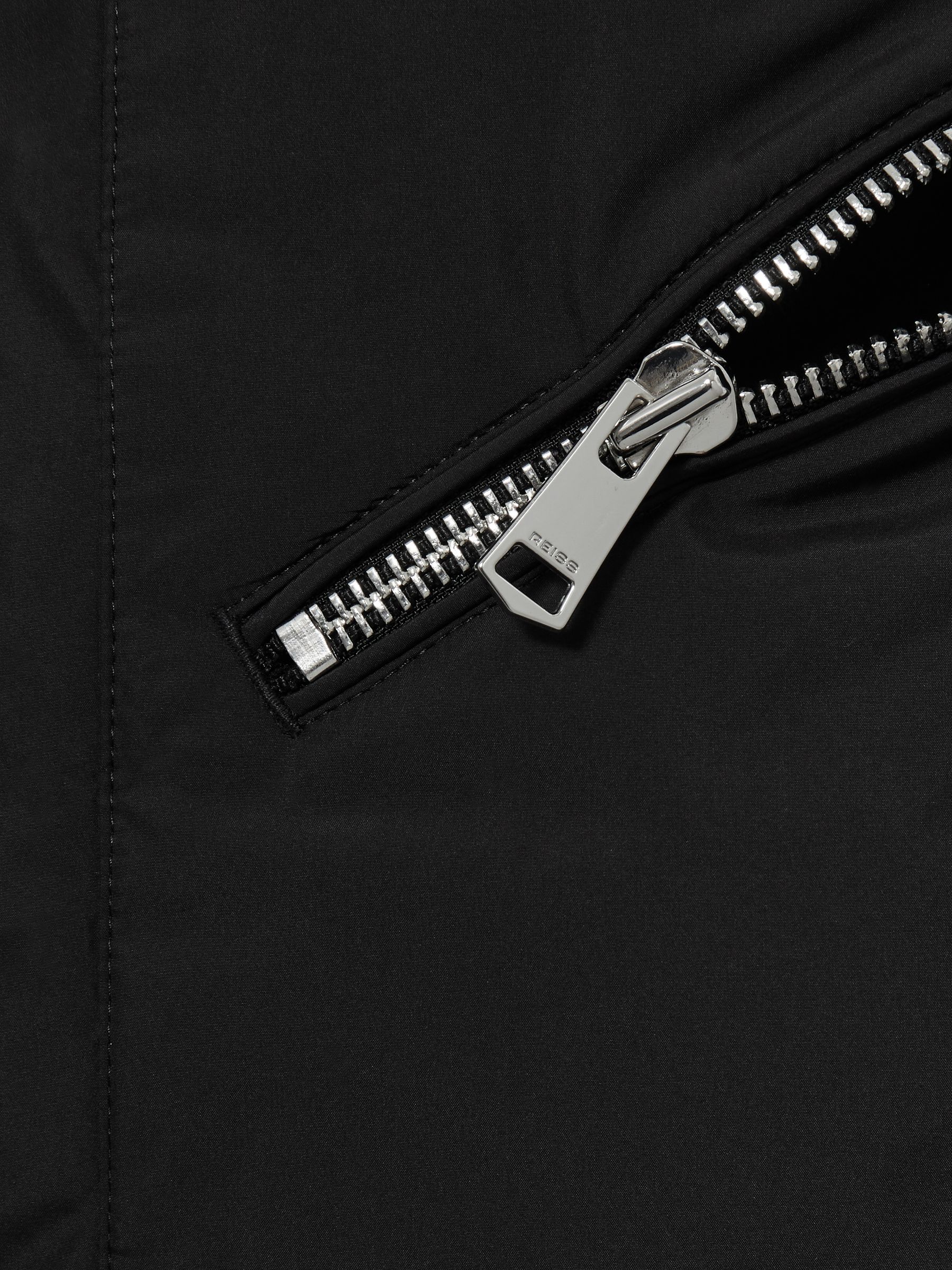 Concealed-Hood Puffer Coat in Black - Image 8 of 8