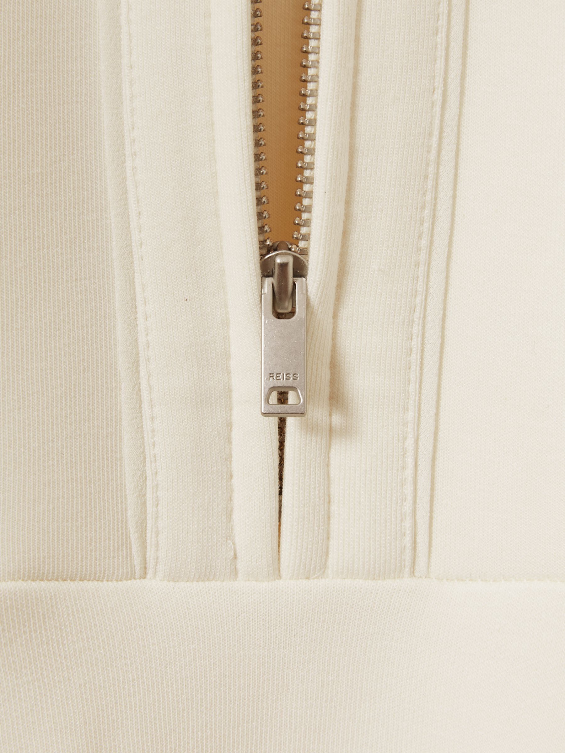 ZIp-Neck Interlock-Jersey Dress in Cream - Image 6 of 6