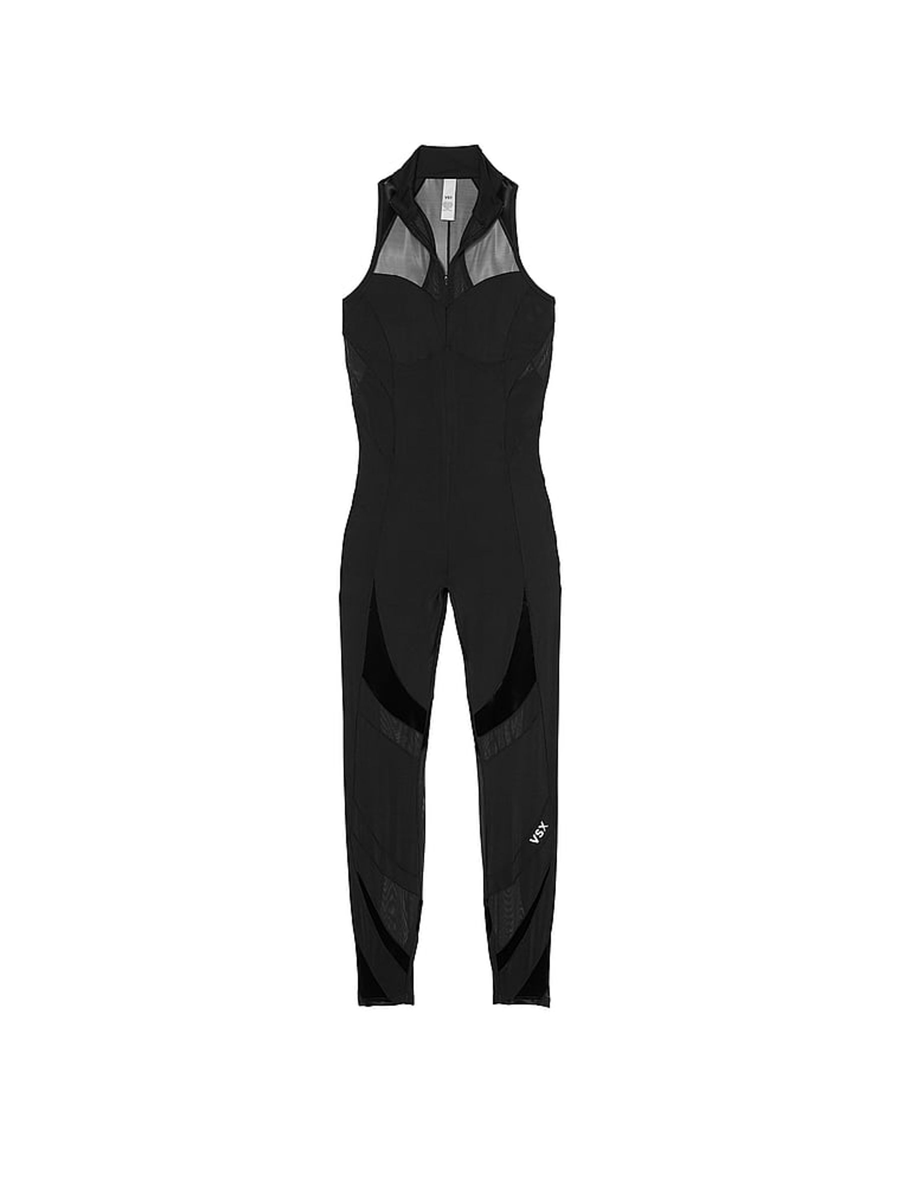 Black Activate™ Sheer Illusion Jumpsuit - Image 3 of 4