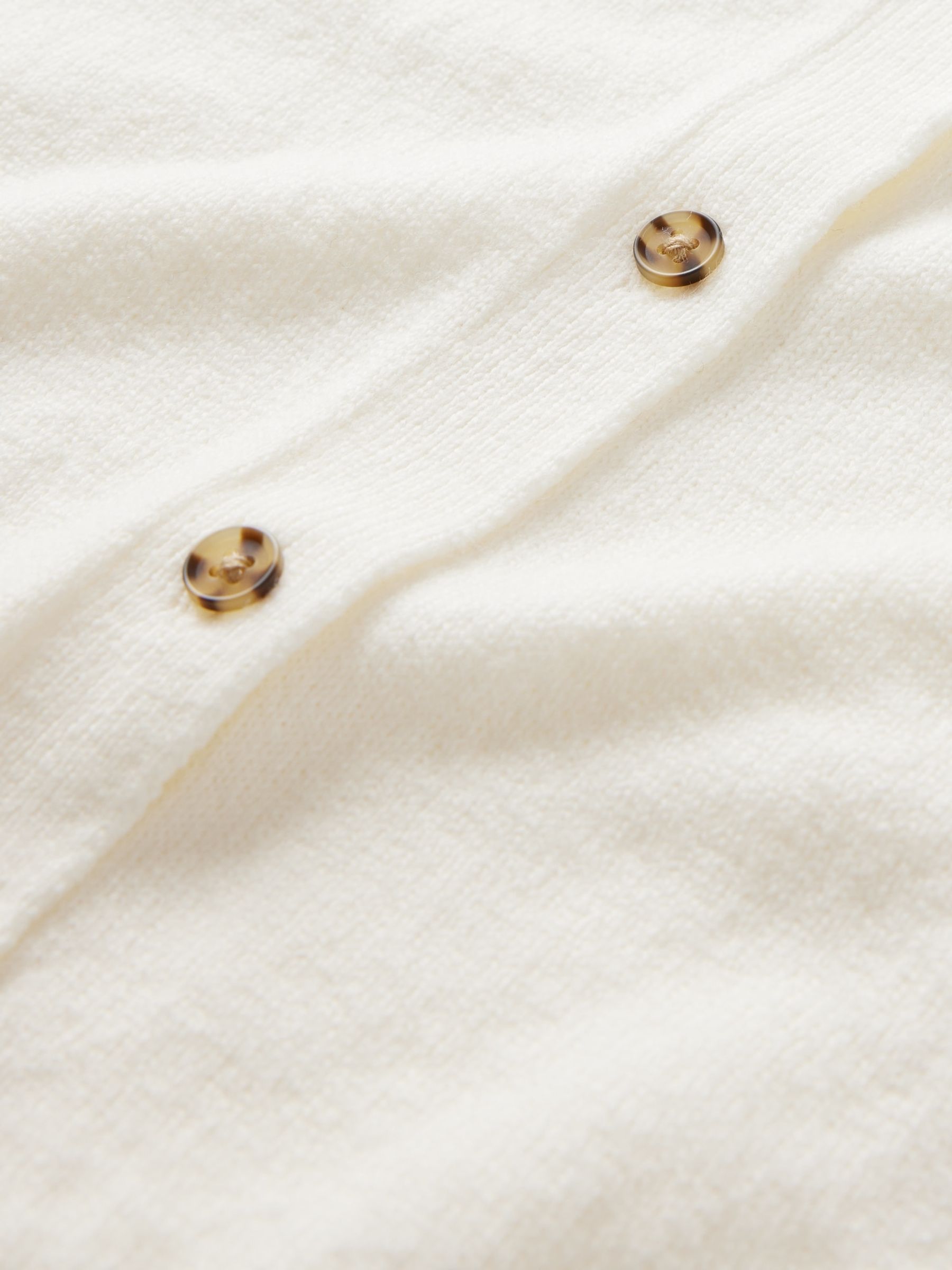 White CashSoft Lightweight Crew Neck Cardigan - Image 5 of 5