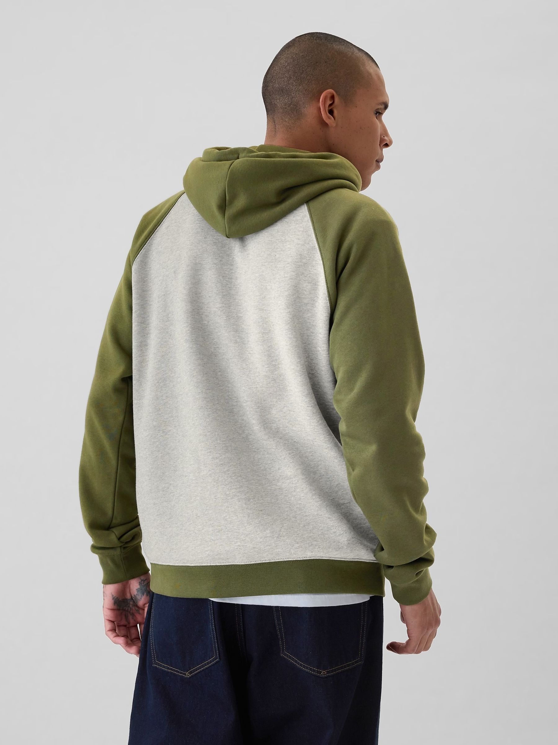 Green/Grey Athletic Logo Hoodie - Image 2 of 5