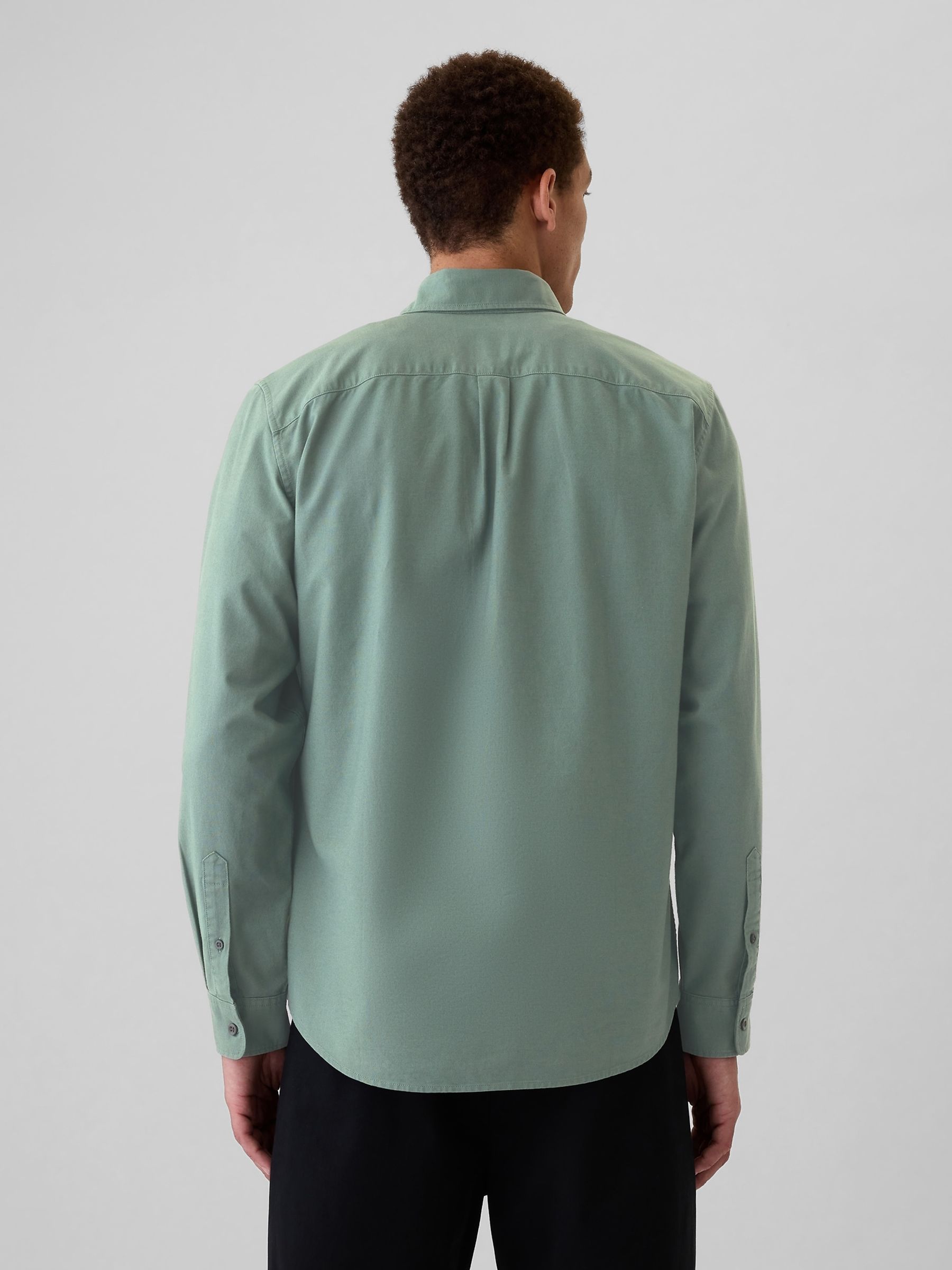 Green Regular Fit Long Sleeve Oxford Shirt - Image 2 of 5