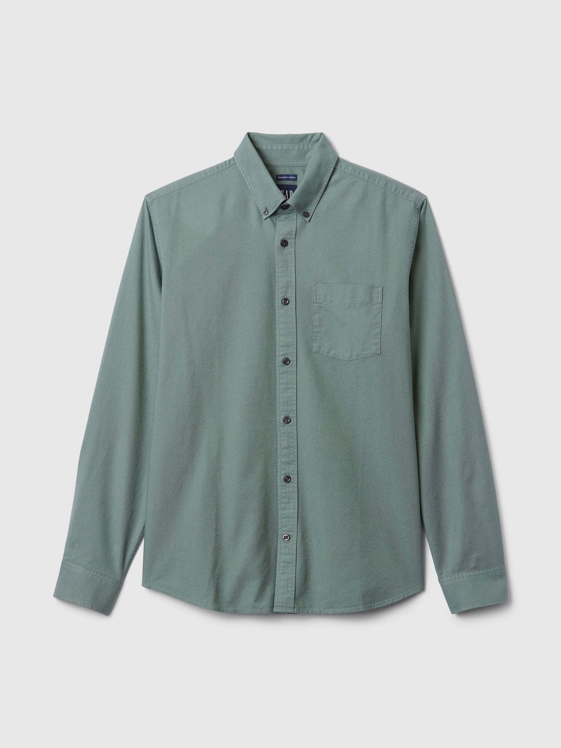 Green Regular Fit Long Sleeve Oxford Shirt - Image 4 of 5