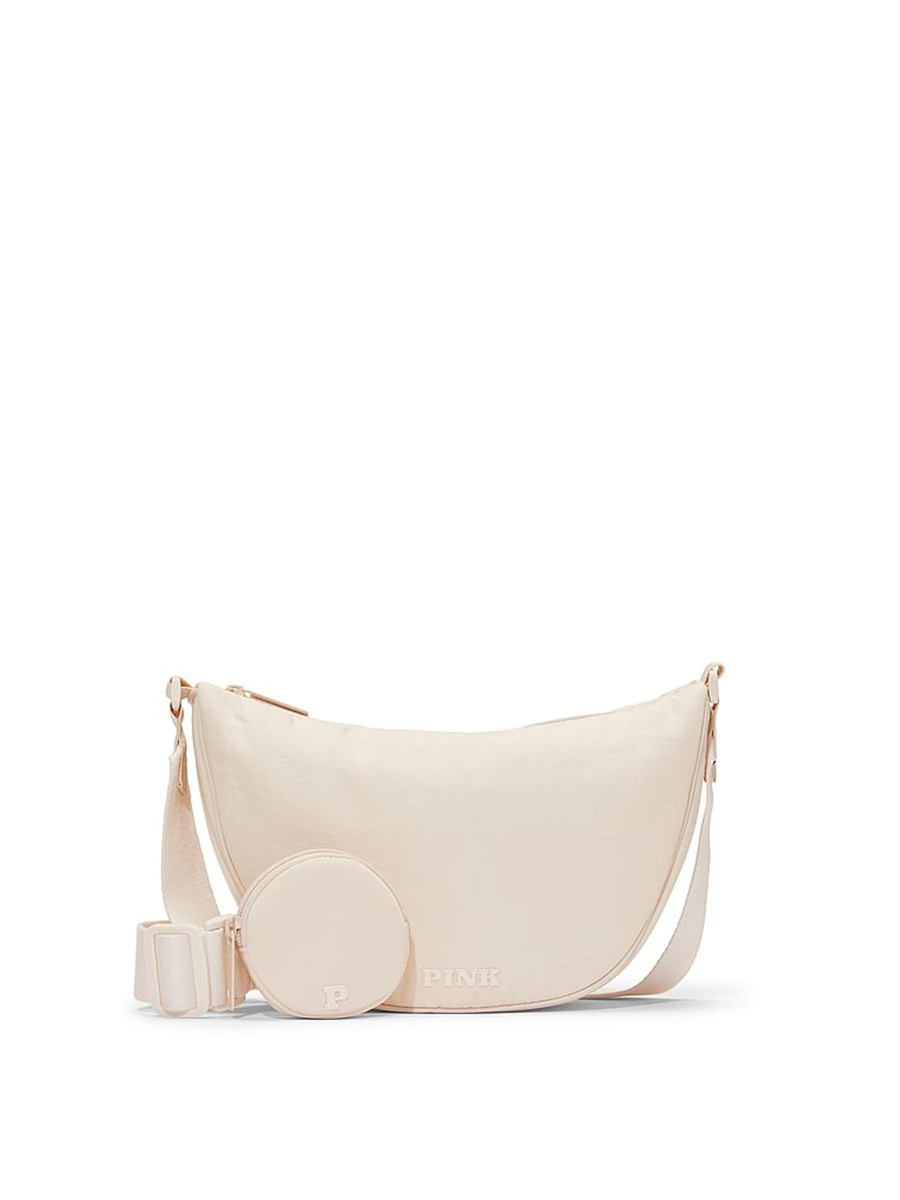 White Shell Crescent Crossbody Bag - Image 1 of 4