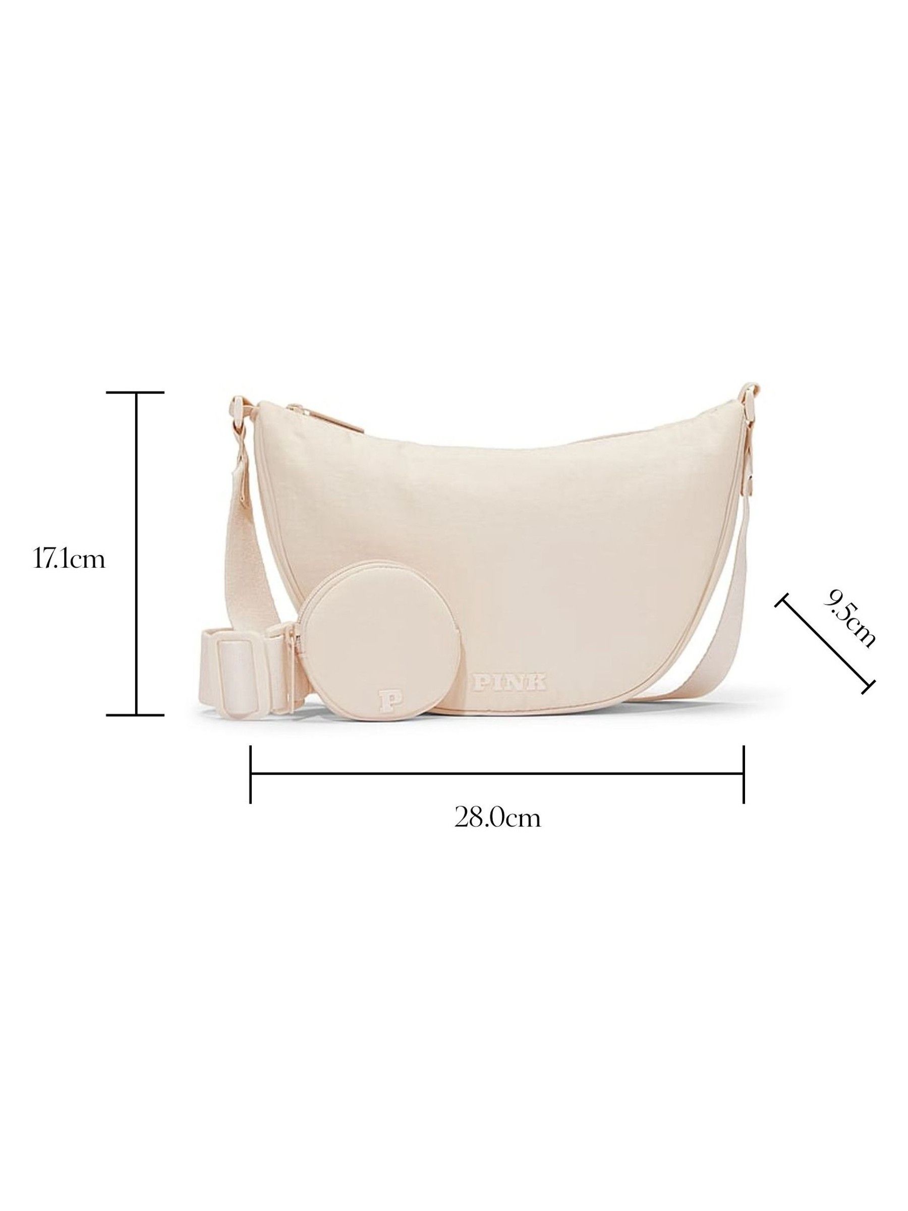 White Shell Crescent Crossbody Bag - Image 4 of 4