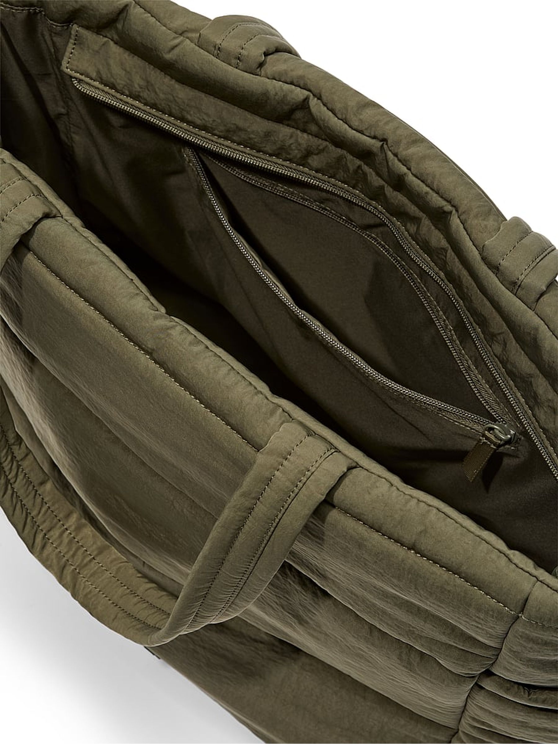 Olive Green Puffer Tote Bag - Image 2 of 3