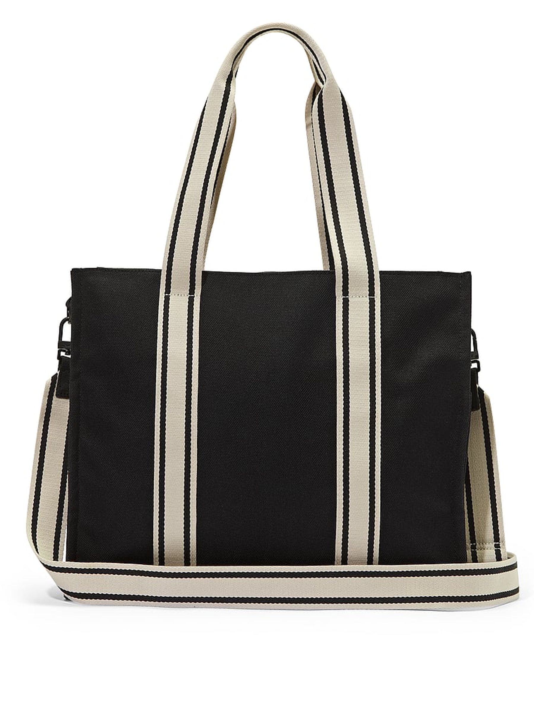 Black Large Canvas Tote Bag - Image 2 of 3
