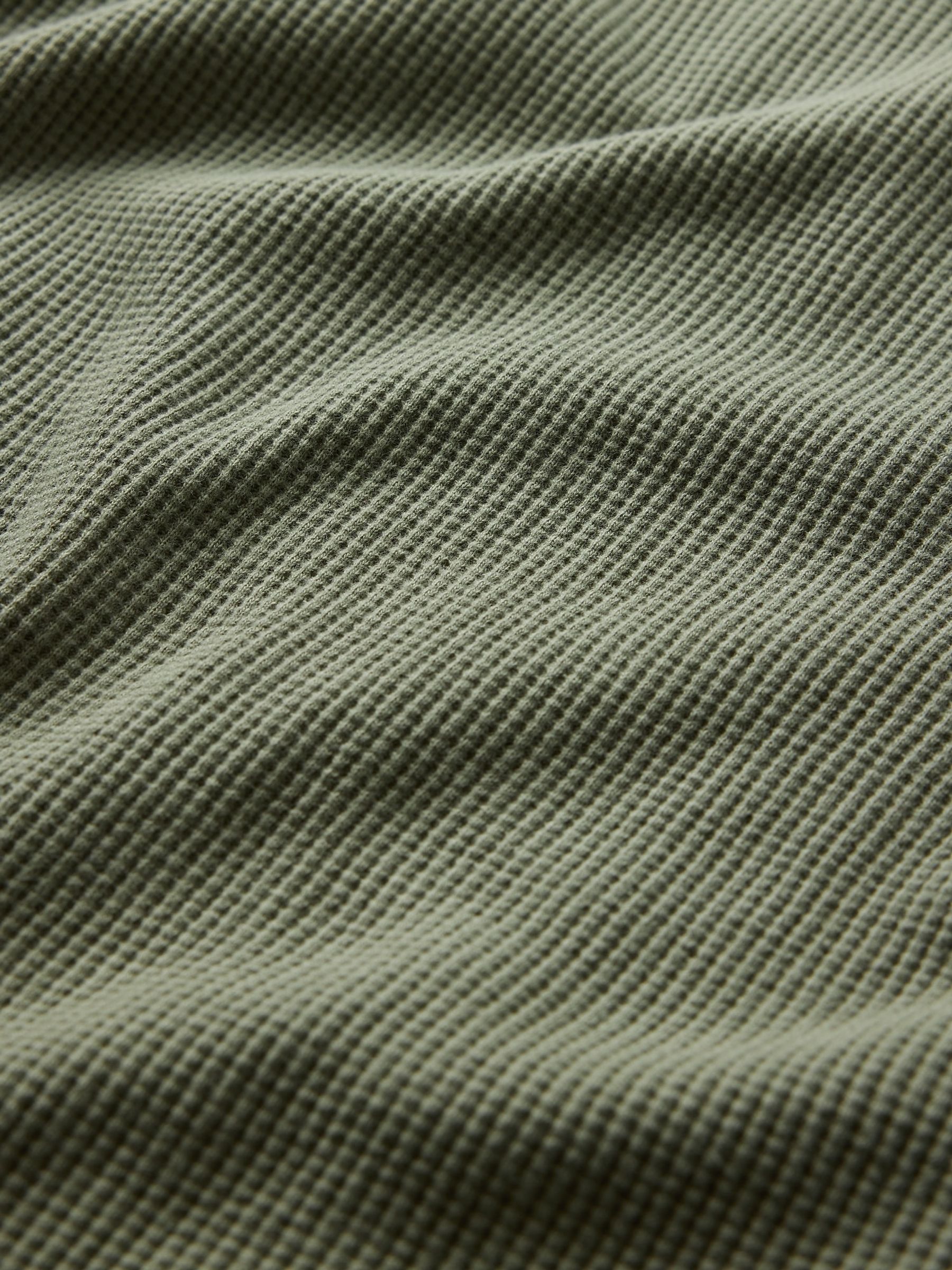Green Waffle Knit Long Sleeve Crew Neck T-Shirt (4-13yrs) - Image 3 of 3