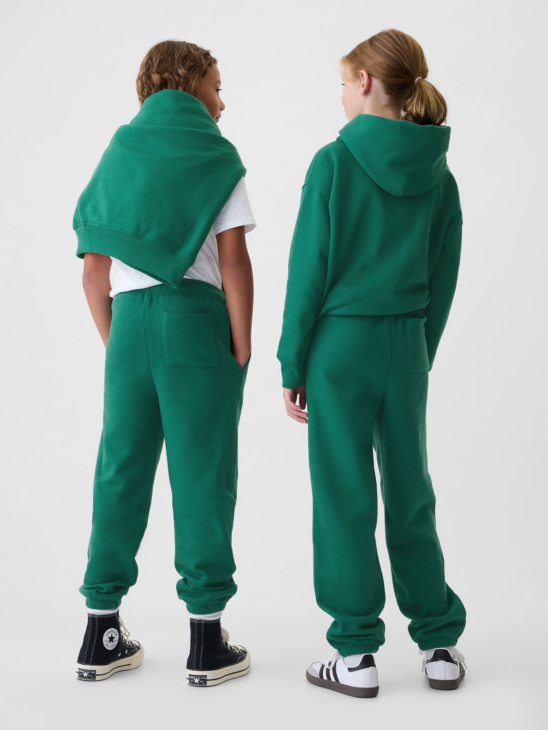 Green Vintage Soft Fleece-Lined Joggers (4-13yrs) - Image 2 of 5
