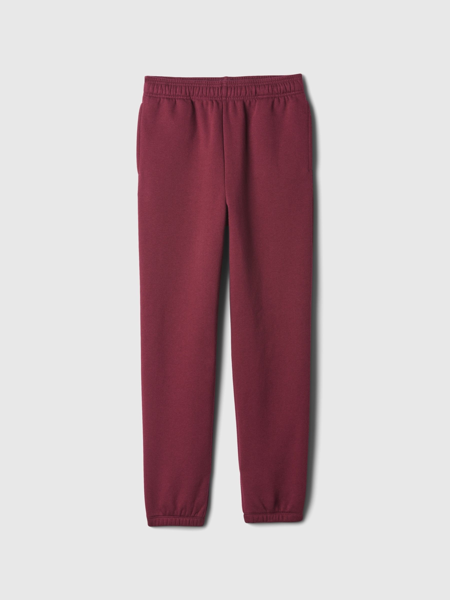 Burgundy Red Vintage Soft Fleece-Lined Joggers (4-13yrs) - Image 5 of 5