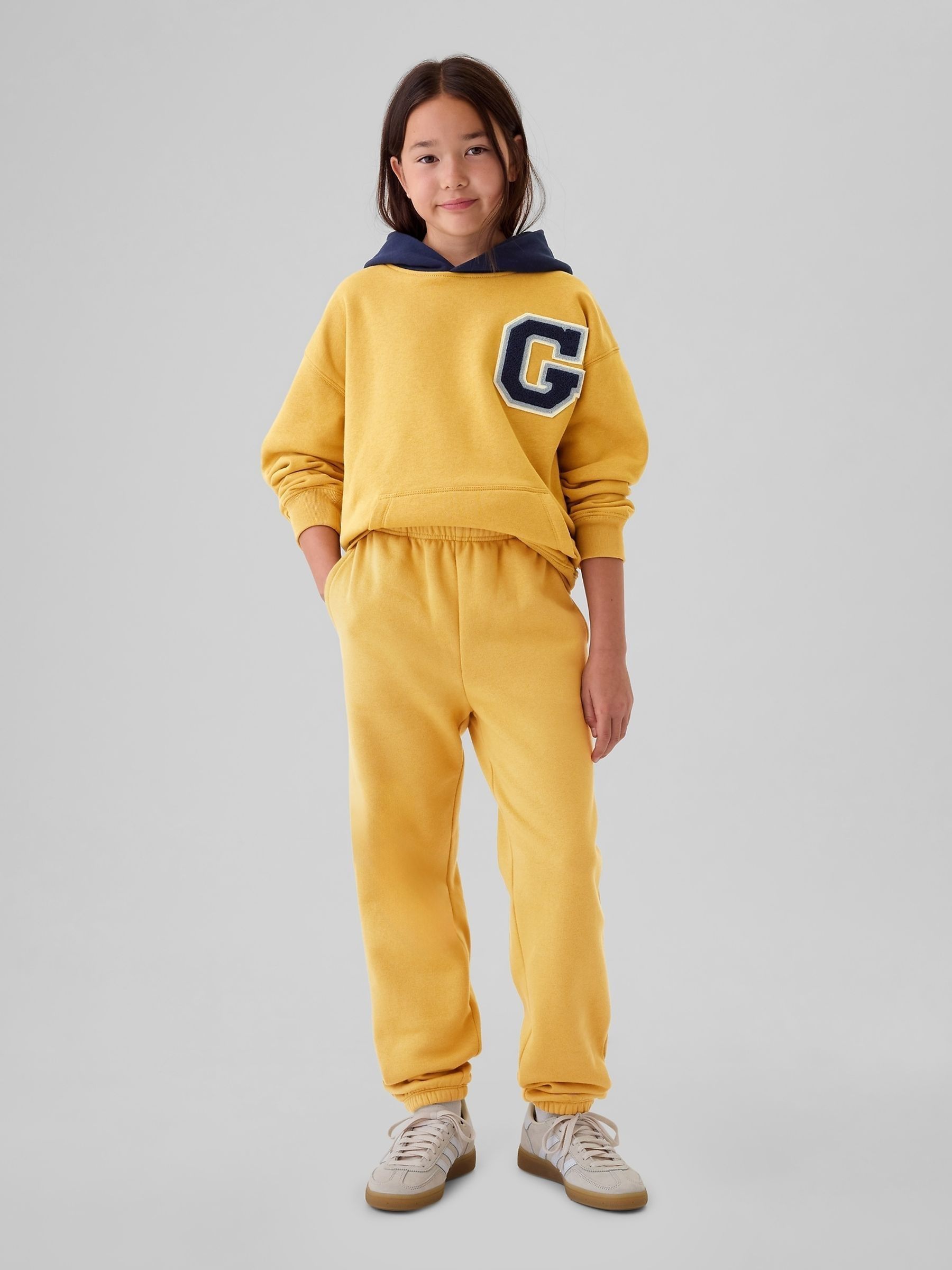 Yellow Vintage Soft Fleece-Lined Joggers (4-13yrs) - Image 3 of 5