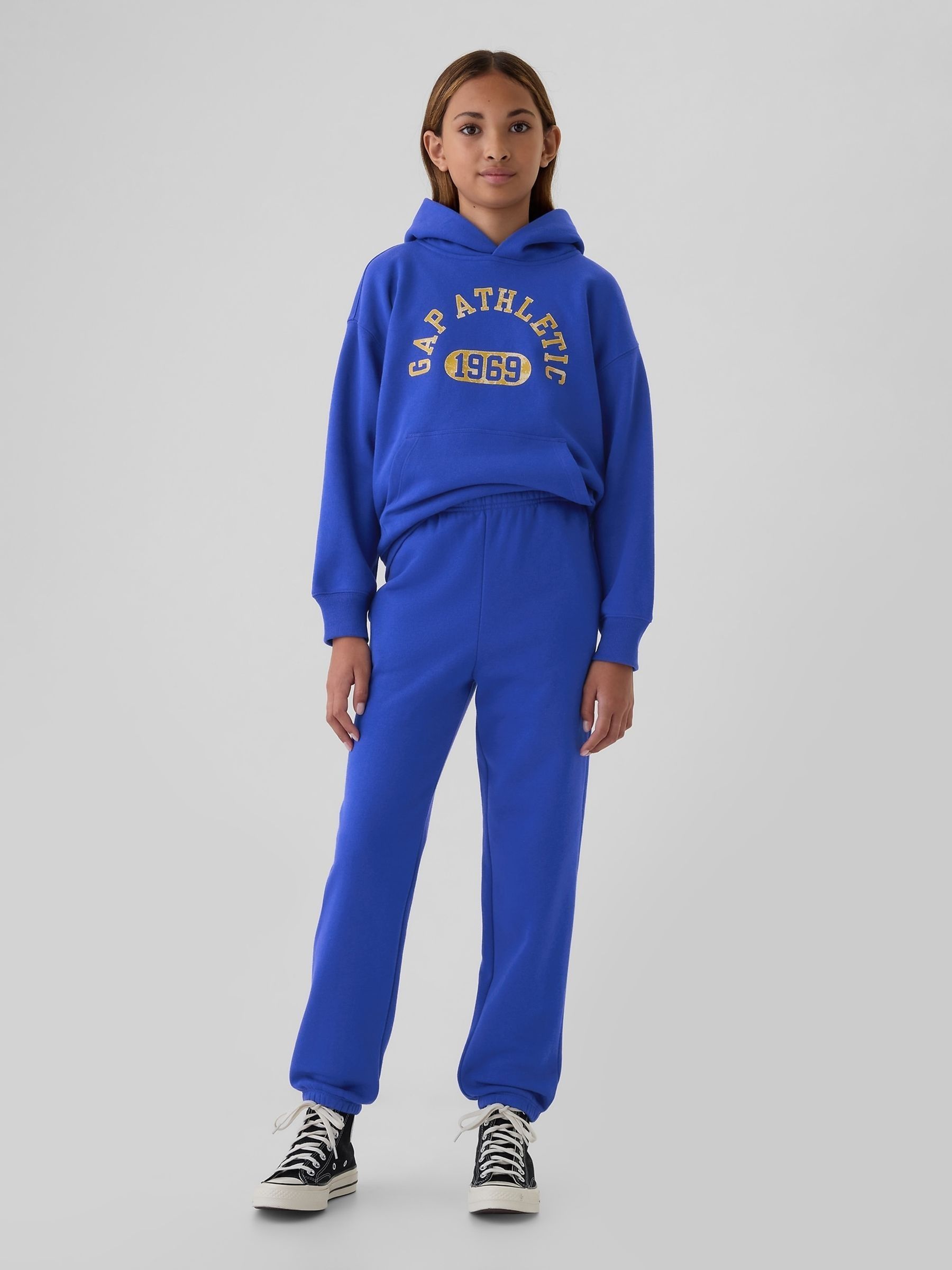 Blue Vintage Soft Fleece-Lined Joggers (4-13yrs) - Image 3 of 5