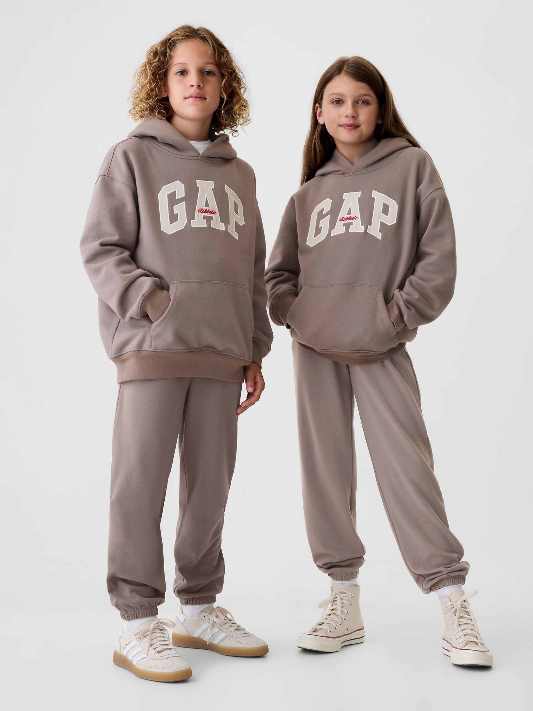 Brown Vintage Soft Fleece-Lined Joggers (4-13yrs) - Image 1 of 5