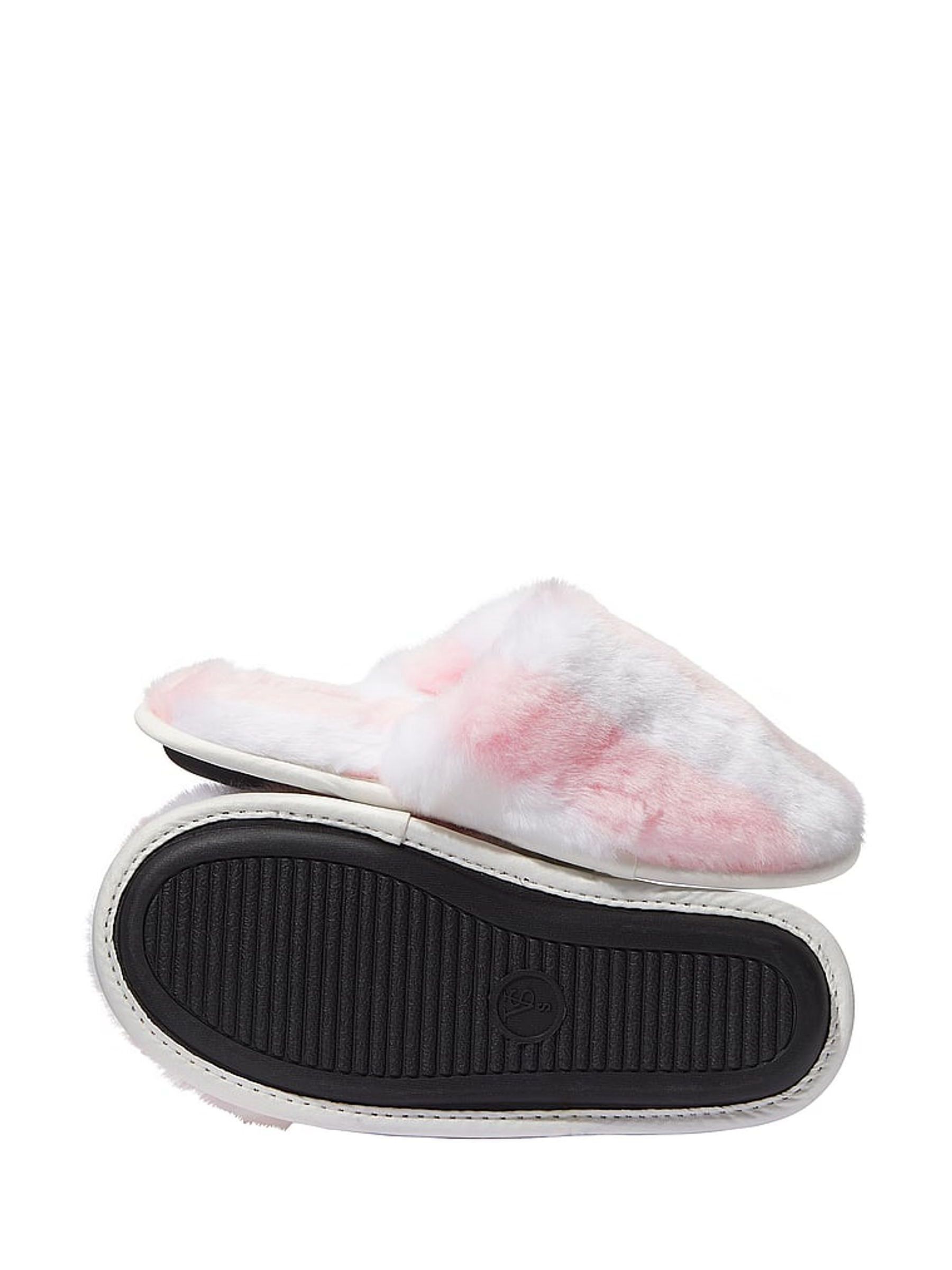 Pink Iconic Stripe Faux Fur Slippers - Image 2 of 2