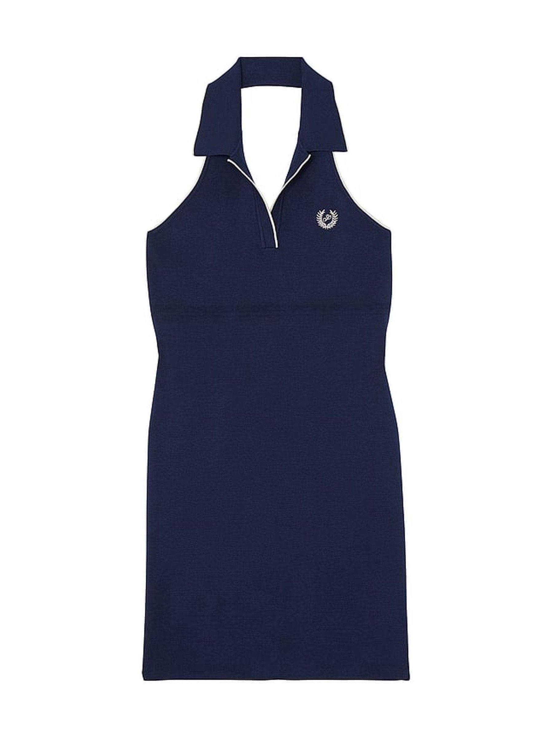 Midnight Navy Blue Polo Halter Dress - Image 3 of 3