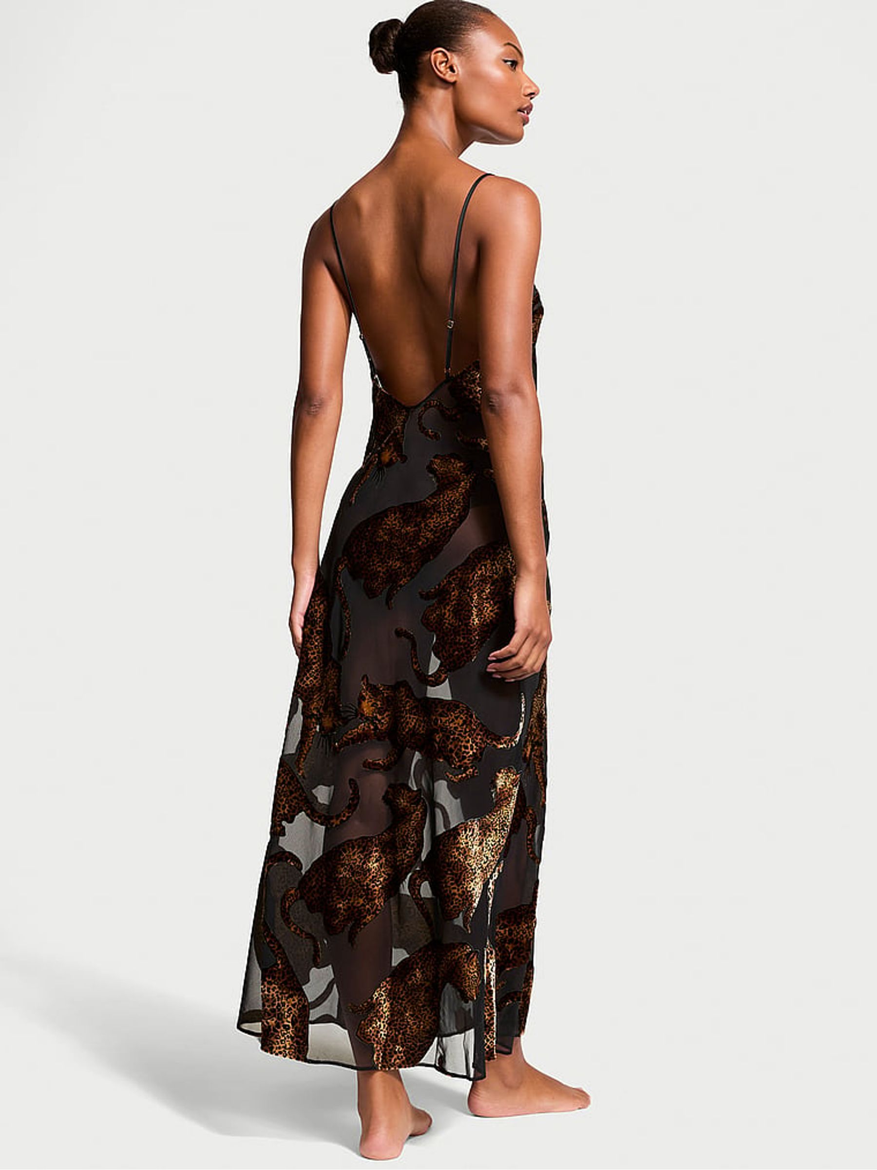 Black Leopard Burnout Long Slip - Image 2 of 3