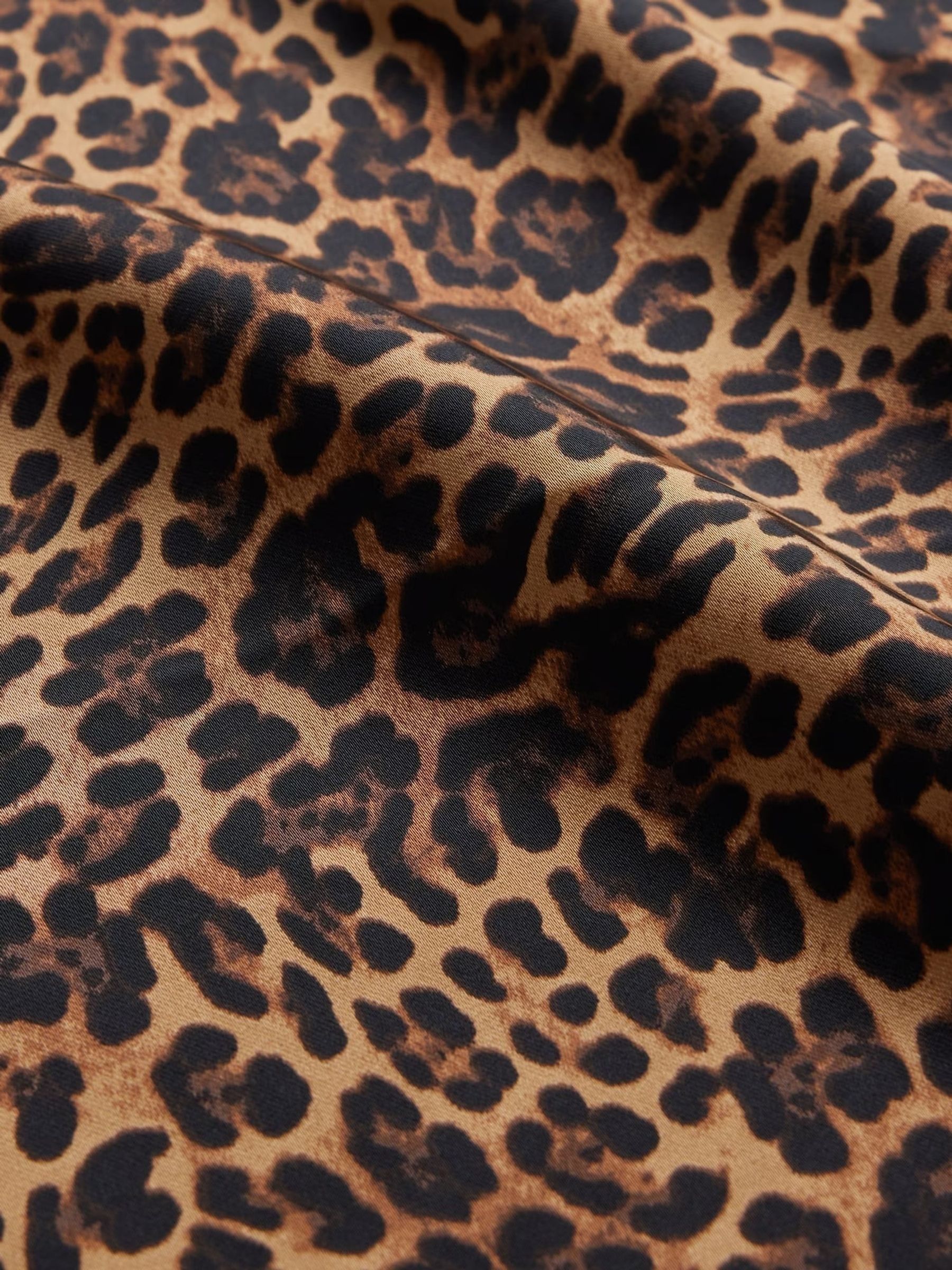 Brown Leopard Print Satin Maxi Skirt - Image 5 of 5