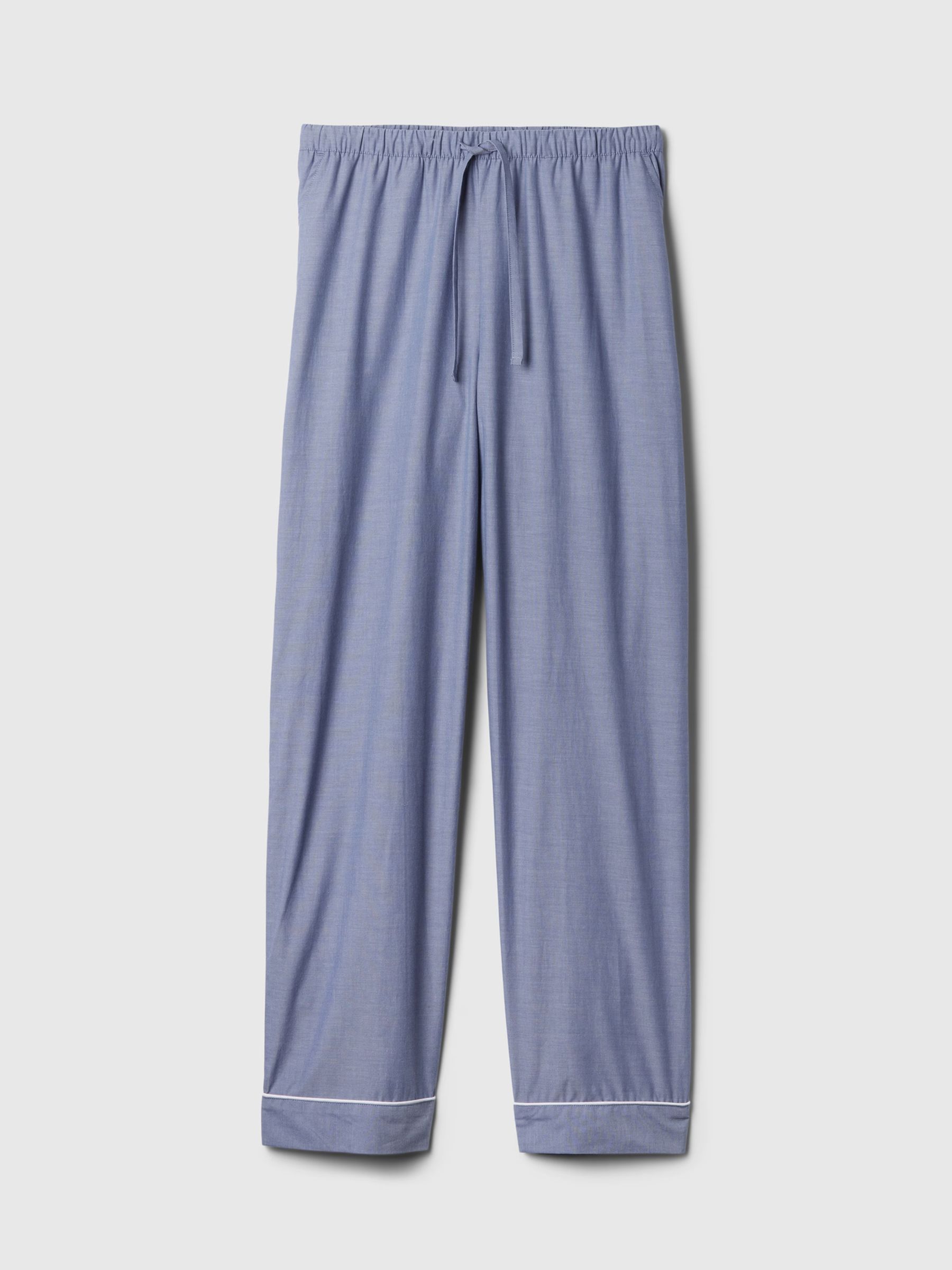 Blue 100% Cotton Poplin Pyjama Bottoms - Image 3 of 3